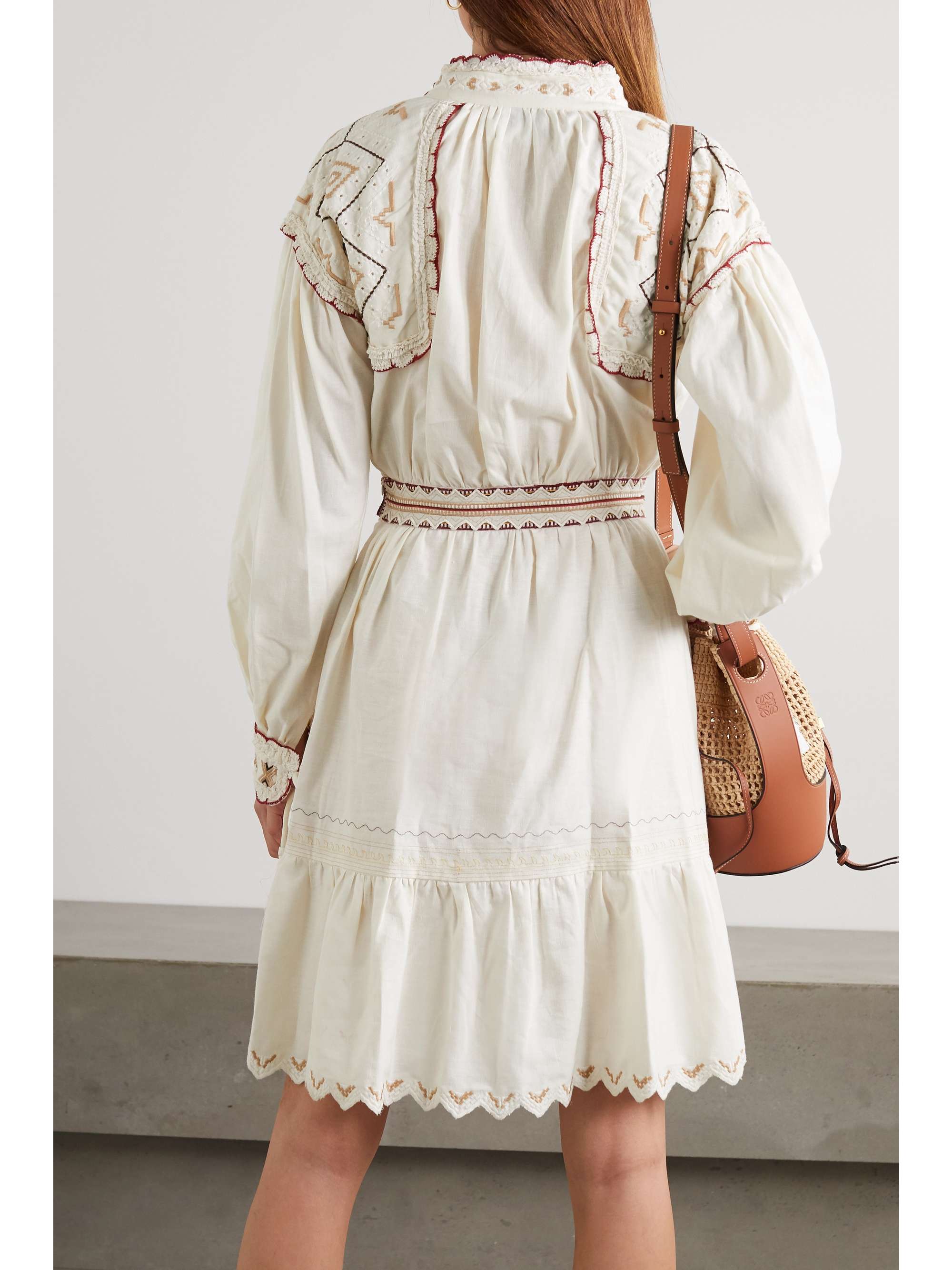 ETRO Embroidered cotton mini dress