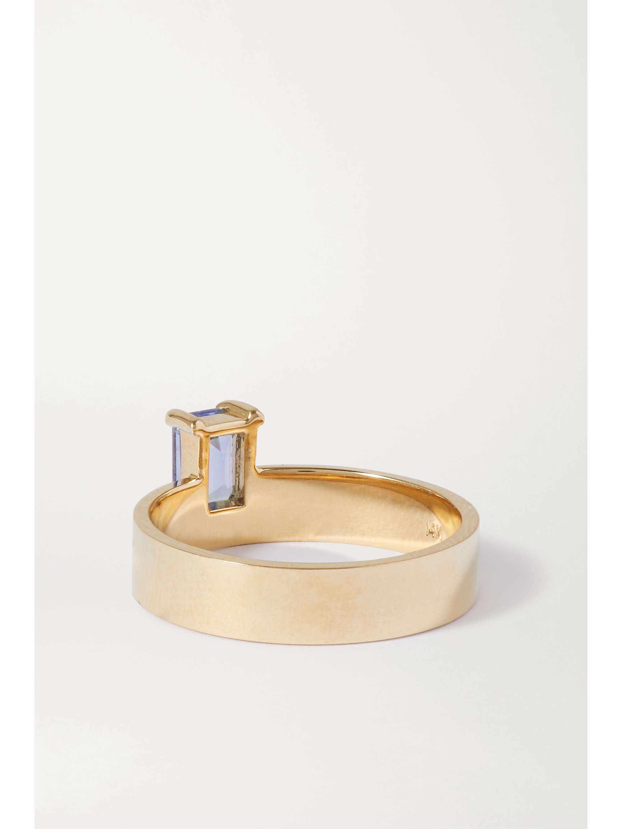 WWAKE Monolith 14-karat gold sapphire ring