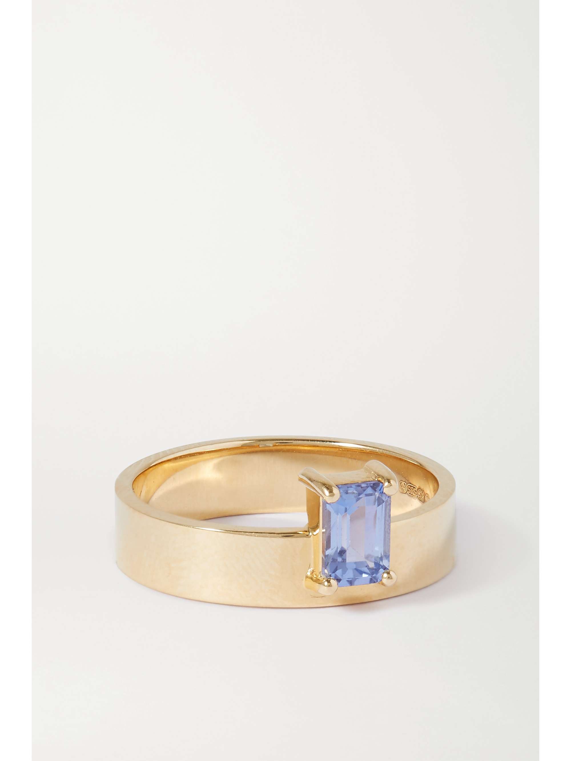 WWAKE Monolith 14-karat gold sapphire ring