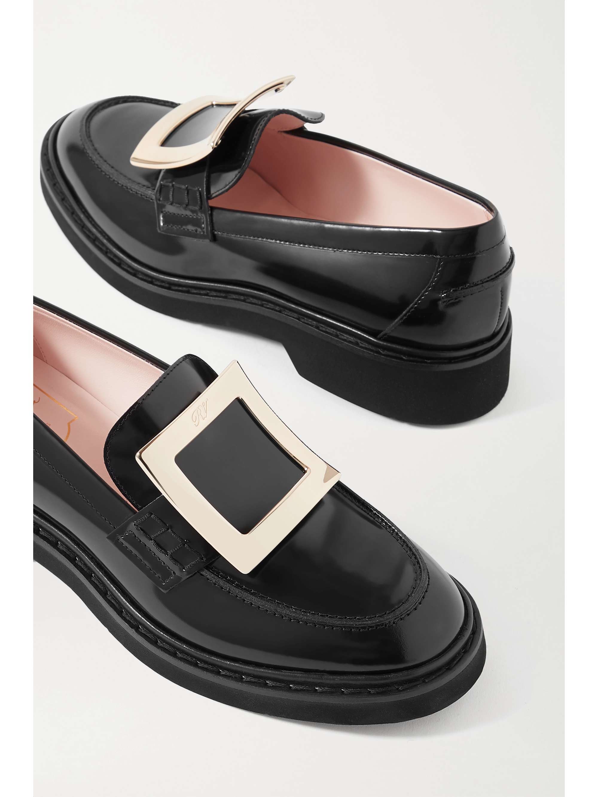 ROGER VIVIER Viv Rangers 搭扣漆皮乐福鞋