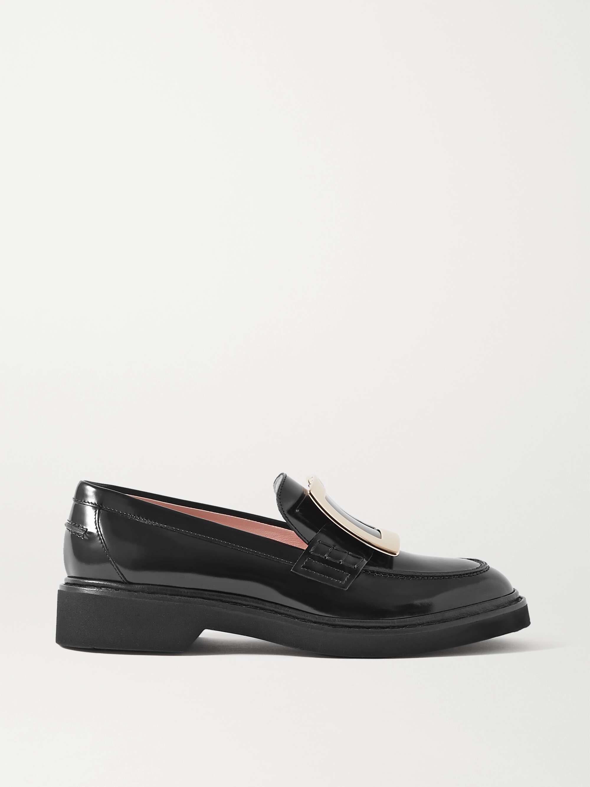 ROGER VIVIER Viv Ranger embellished patent-leather loafers | NET-A-PORTER