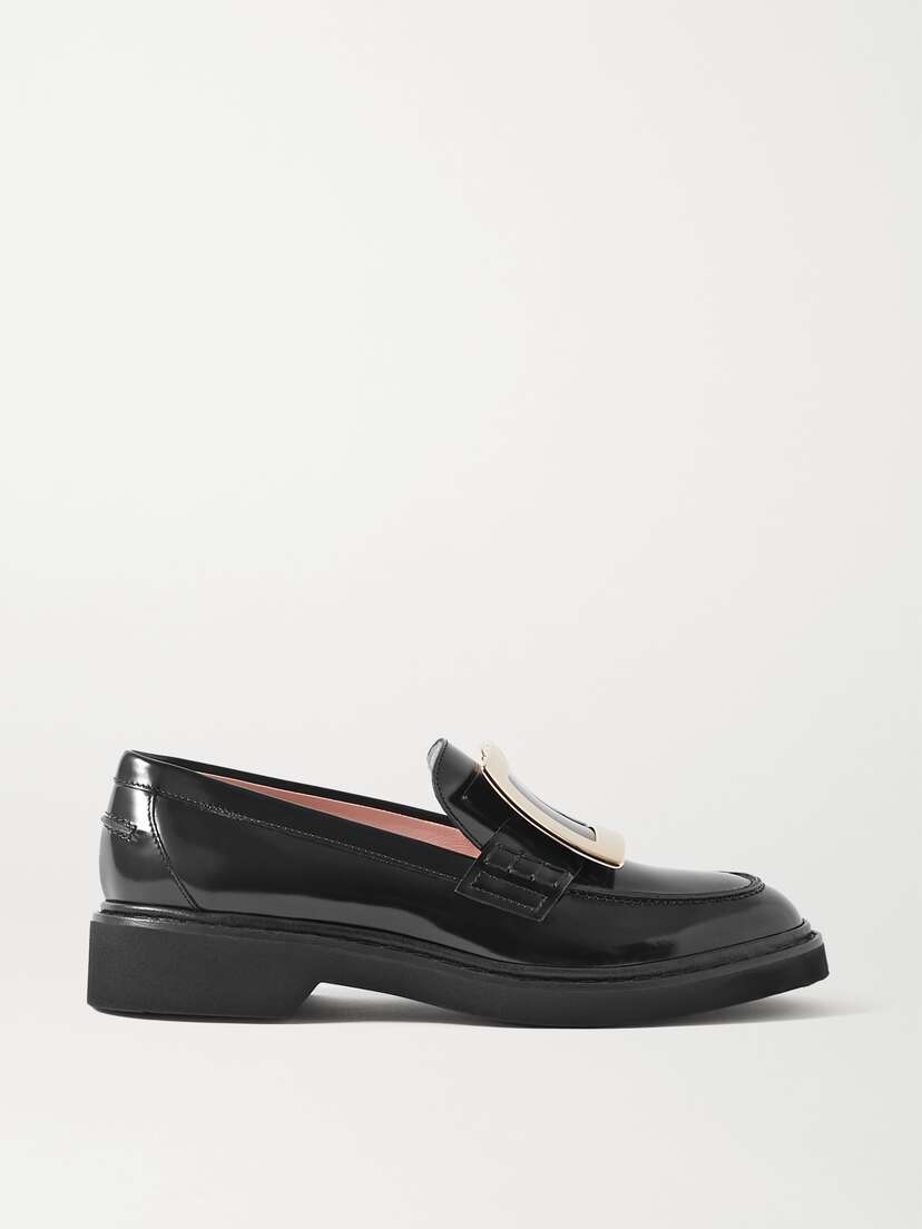 Roger Vivier Viv Ranger Embellished Patent-leather Loafers