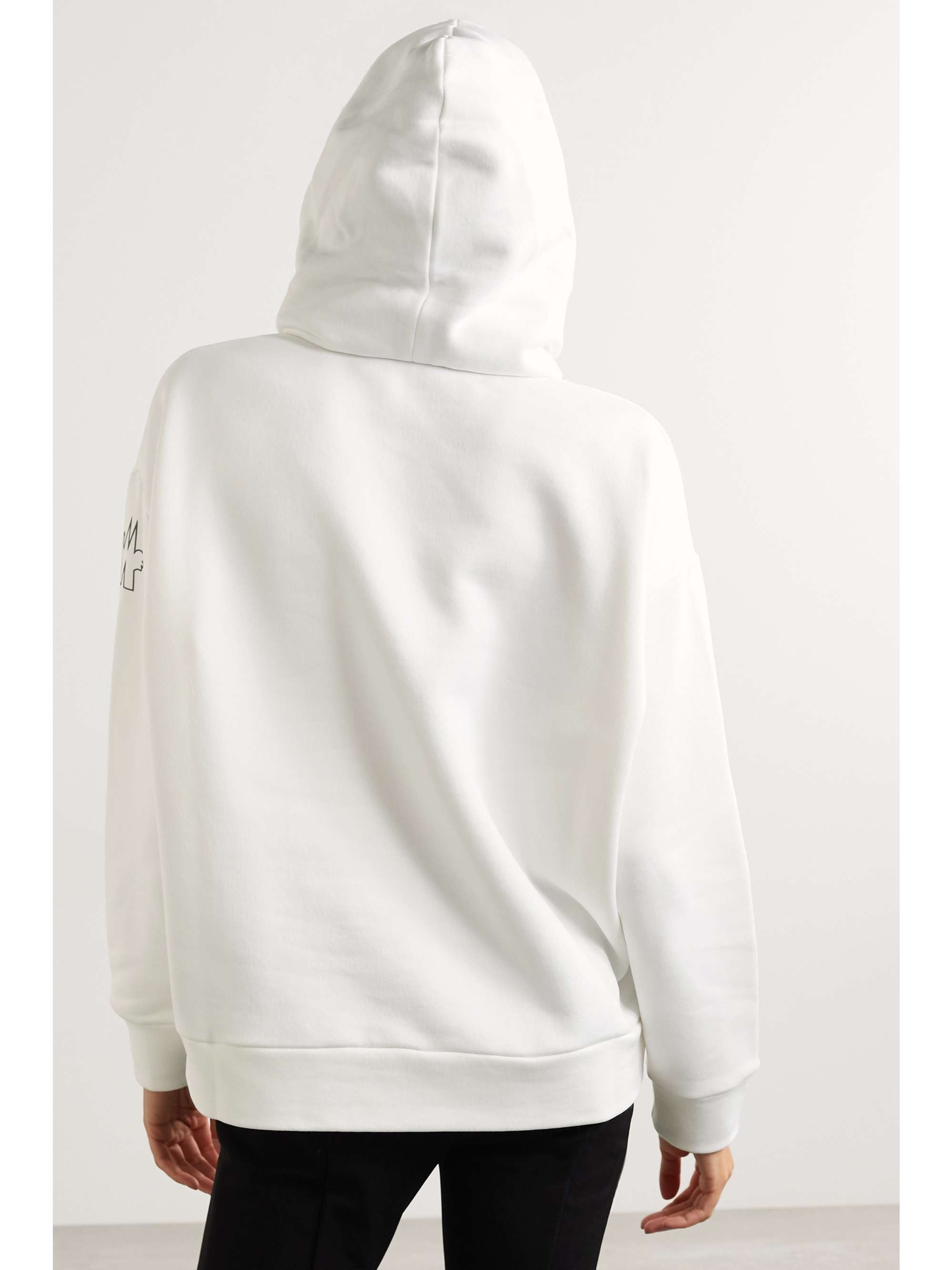 MONCLER GRENOBLE Shell-trimmed printed jersey hoodie