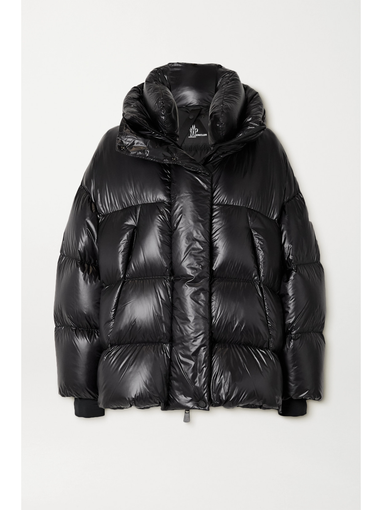 Moncler Arpuilles Quilted Glossed-shell Down Jacket In Black