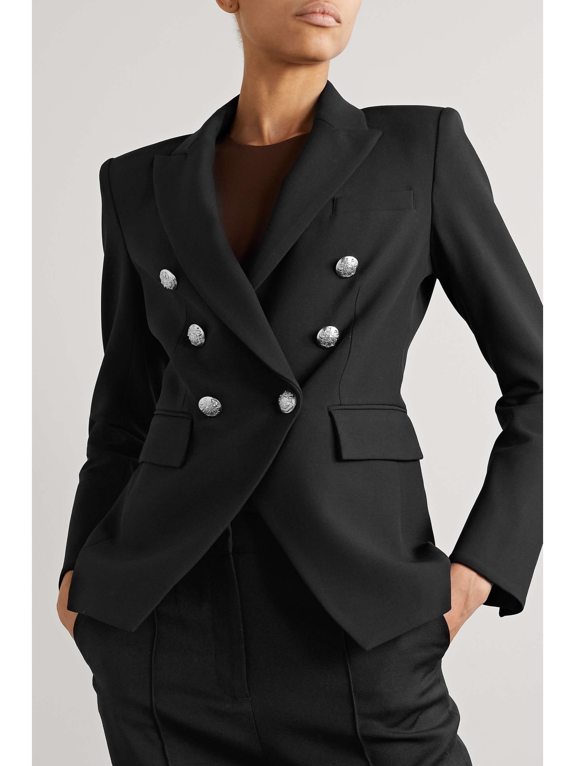 VERONICA BEARD Miller Dickey double-breasted grain de poudre blazer