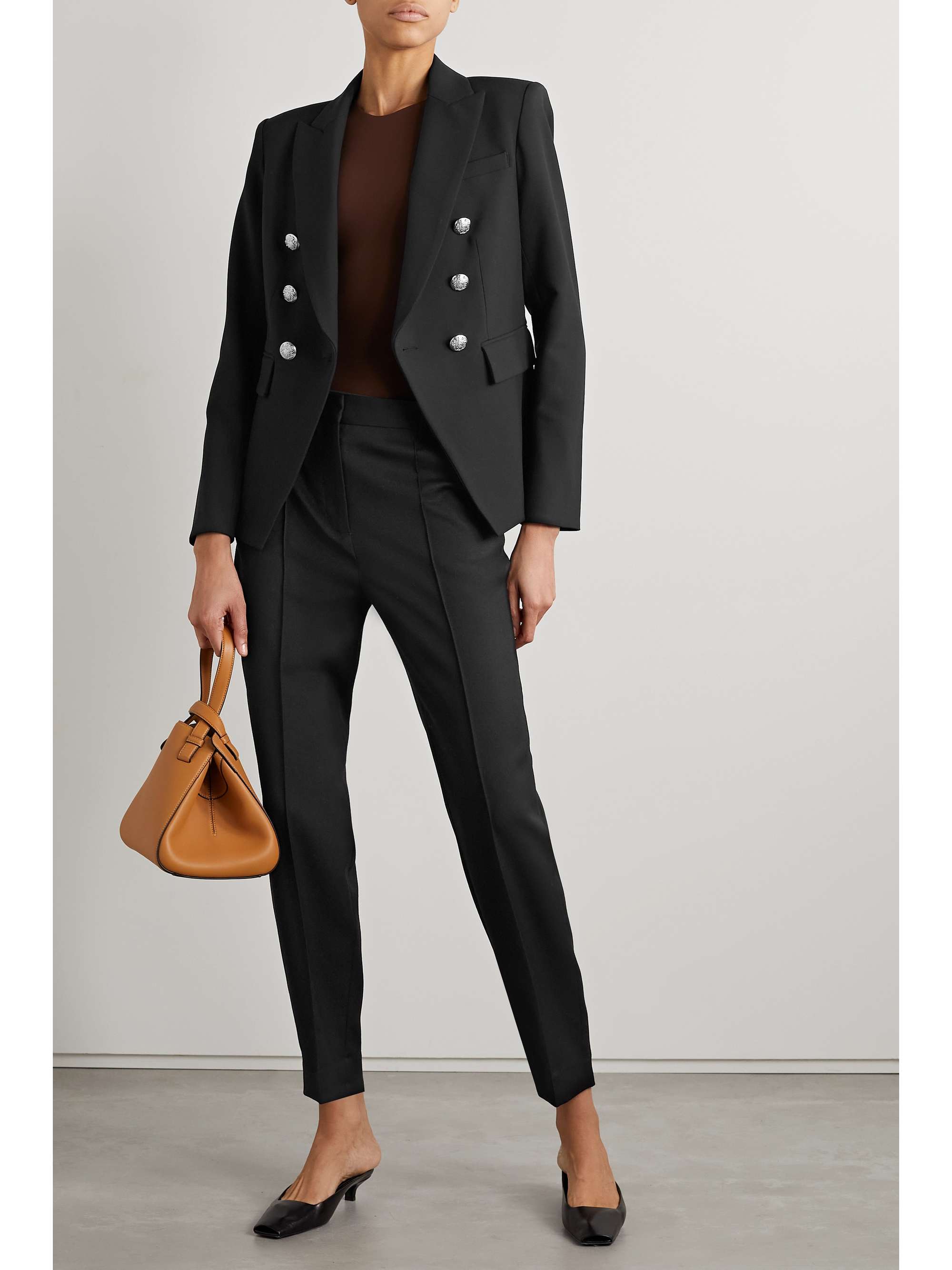 VERONICA BEARD Miller Dickey double-breasted grain de poudre blazer ...