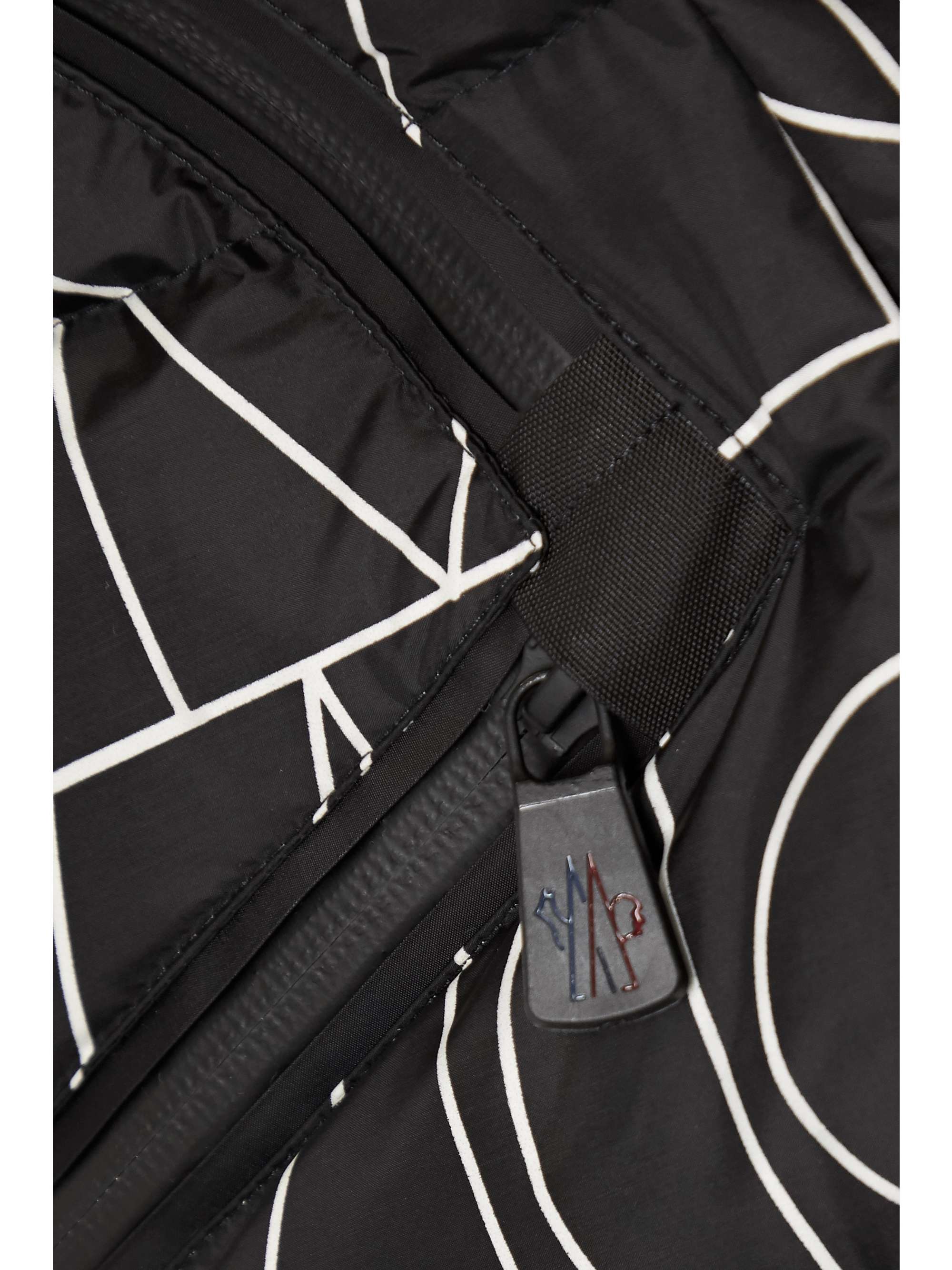Black Dixence printed quilted down ski 