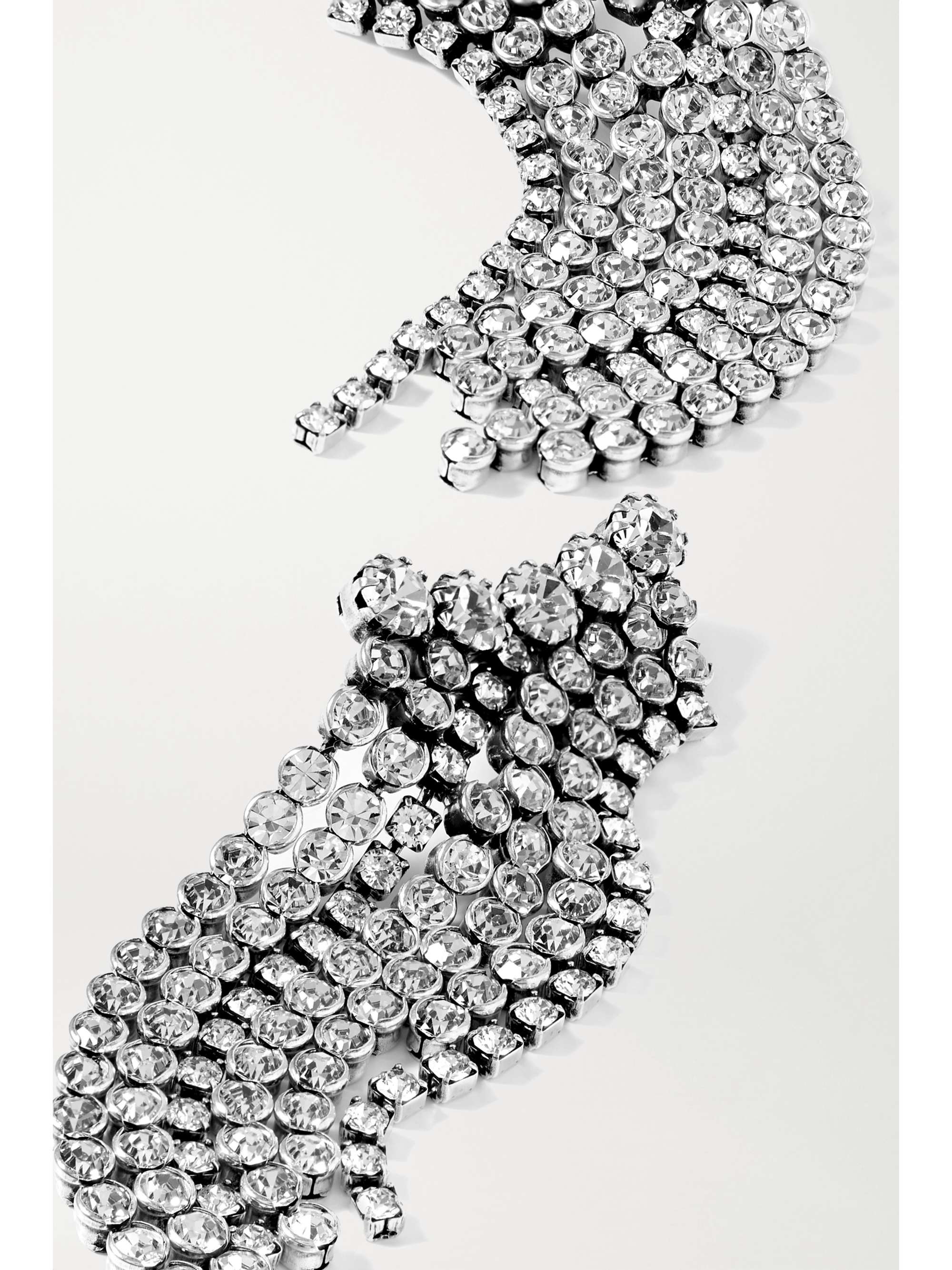 ISABEL MARANT Silver-tone crystal earrings