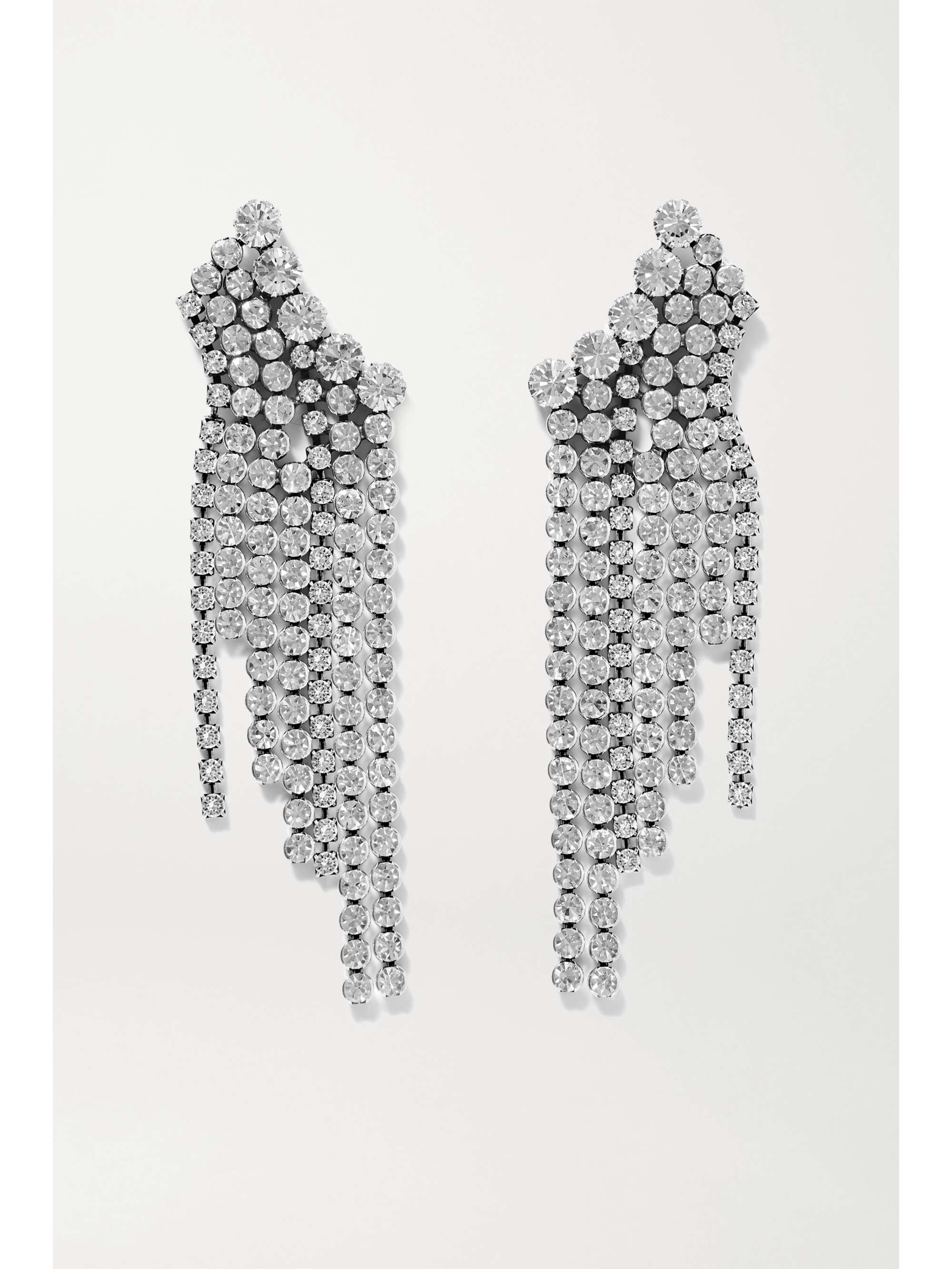 ISABEL MARANT Silver-tone crystal earrings
