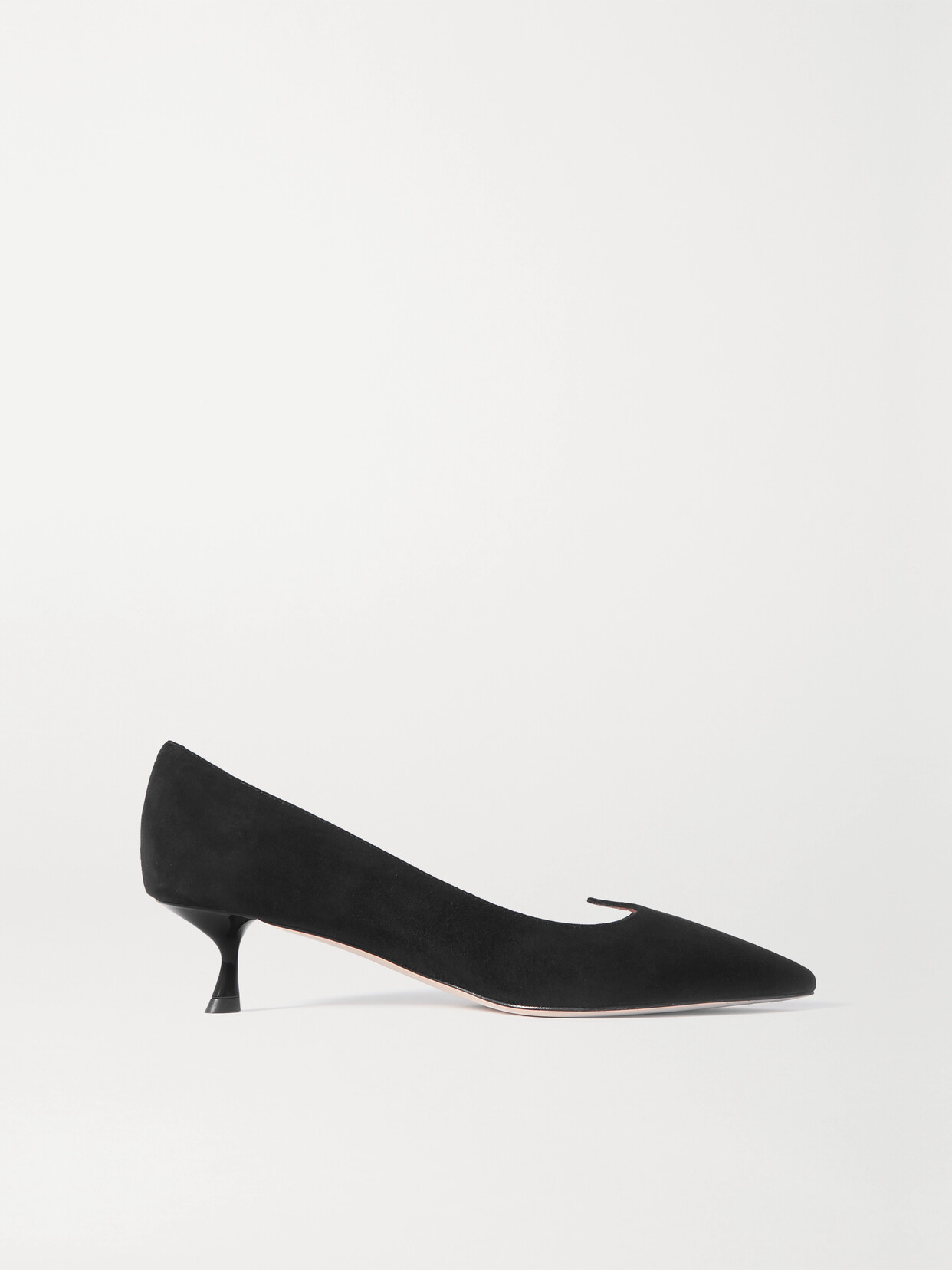 Shop Roger Vivier I Love Vivier Suede Pumps In Black