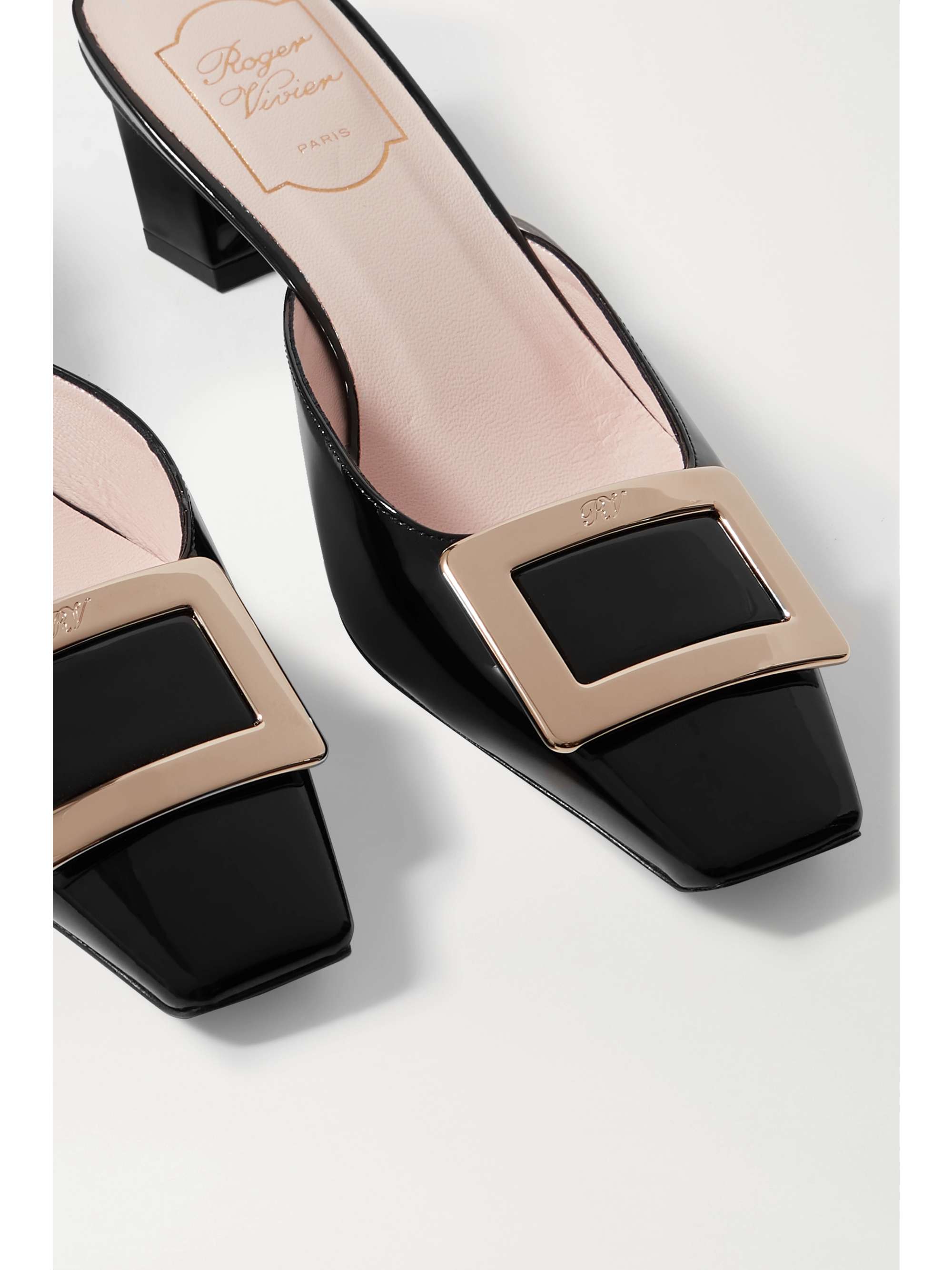 ROGER VIVIER Belle Vivier Mules aus Lackleder