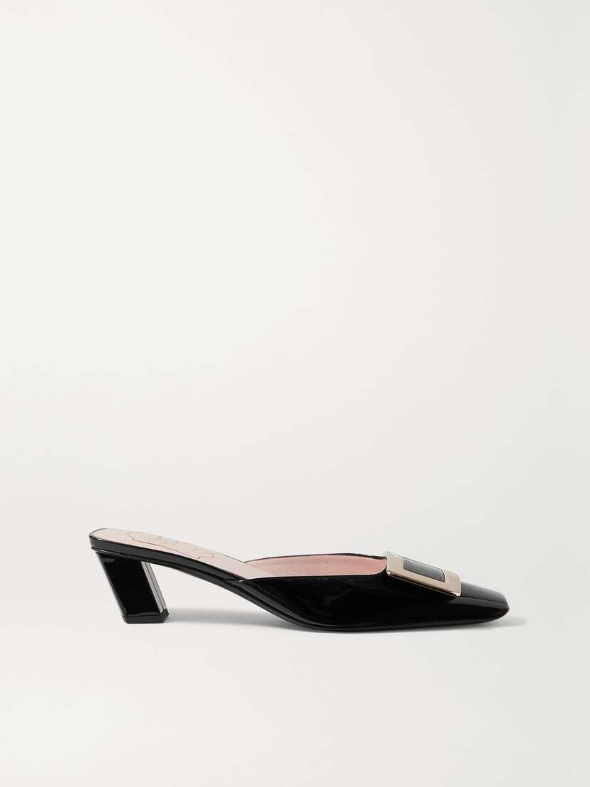 Roger Vivier Belle Vivier Patent-leather Mules