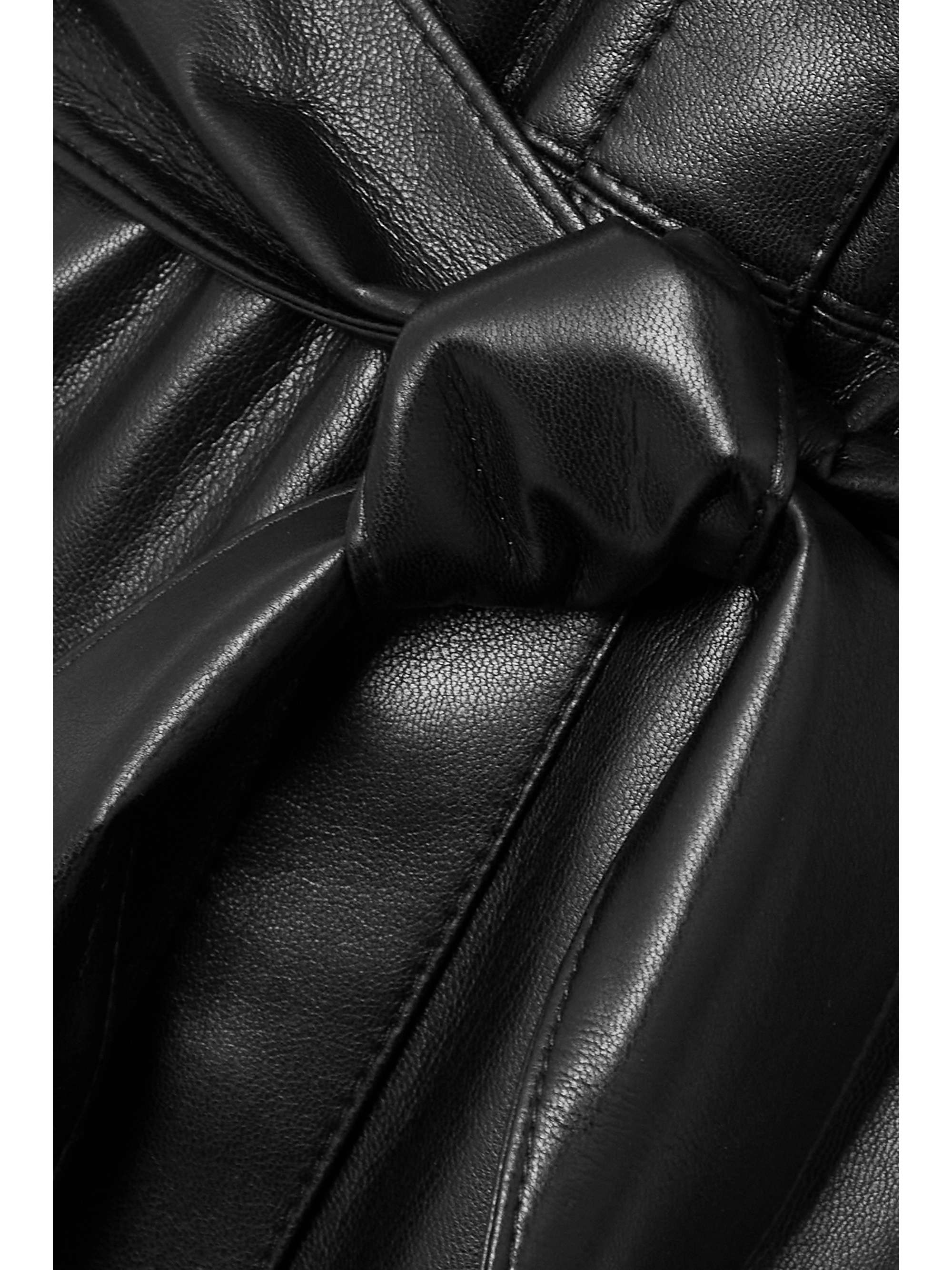 NANUSHKA Asayo belted vegan leather midi shirt dress