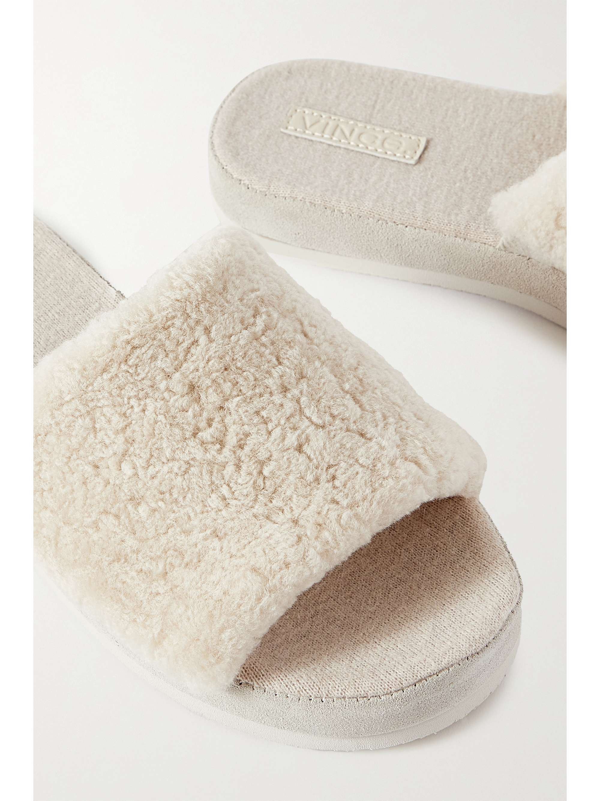 VINCE Kenia shearling slides | NET-A-PORTER