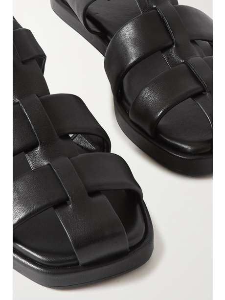 Black Rava leather sandals | VINCE | NET-A-PORTER