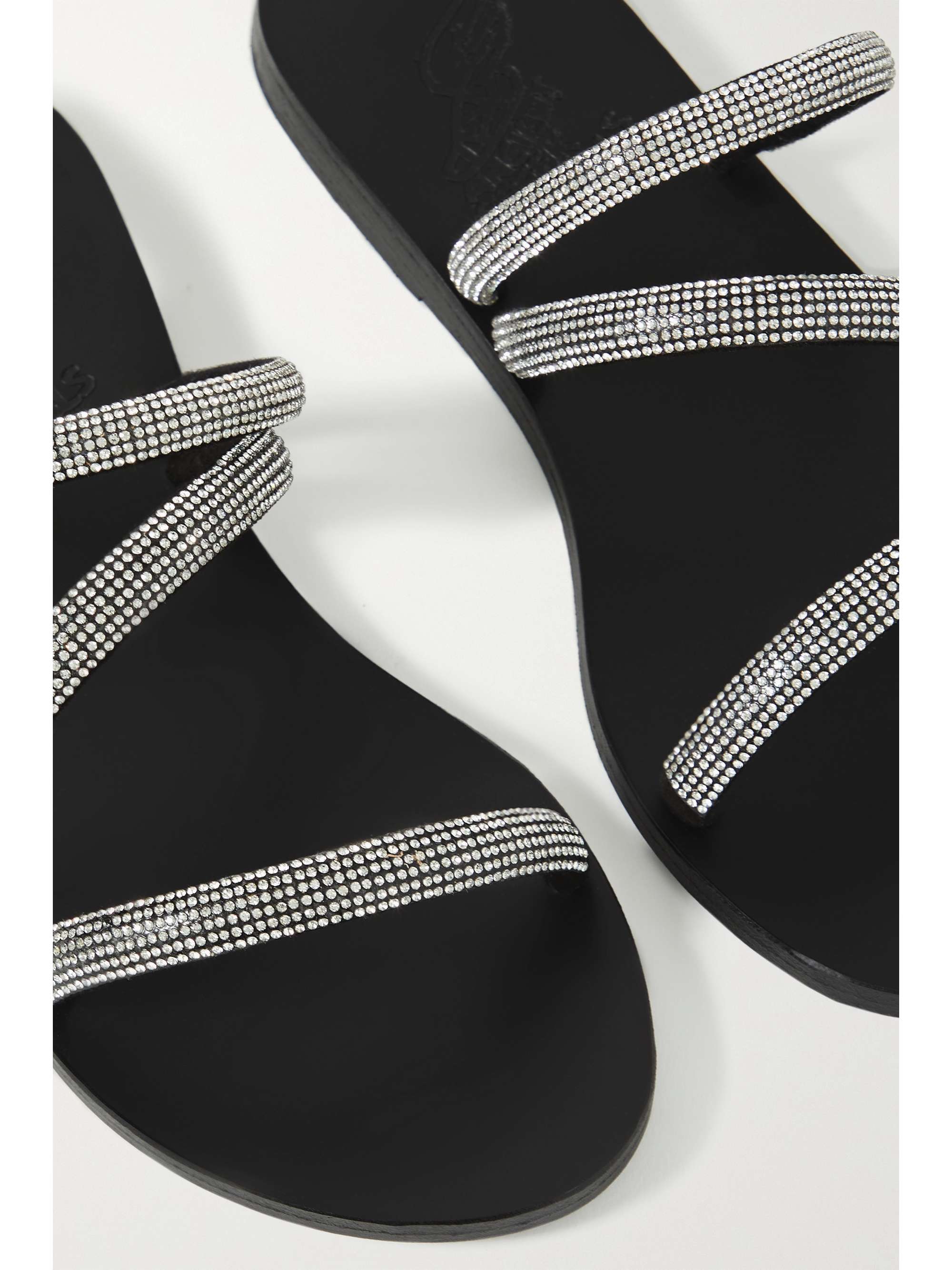 ANCIENT GREEK SANDALS Polytimi Diamante crystal-embellished suede sandals