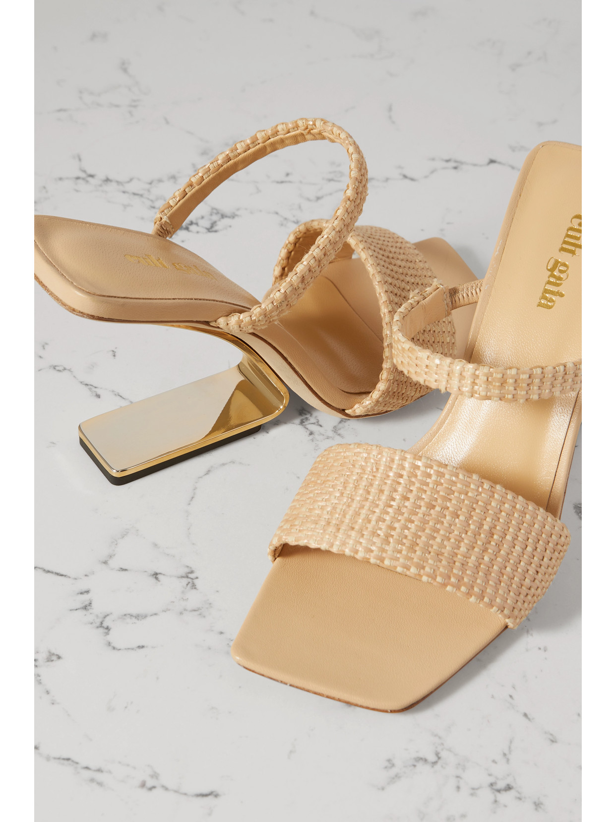 Shop Cult Gaia Rene Raffia Mules In Neutrals