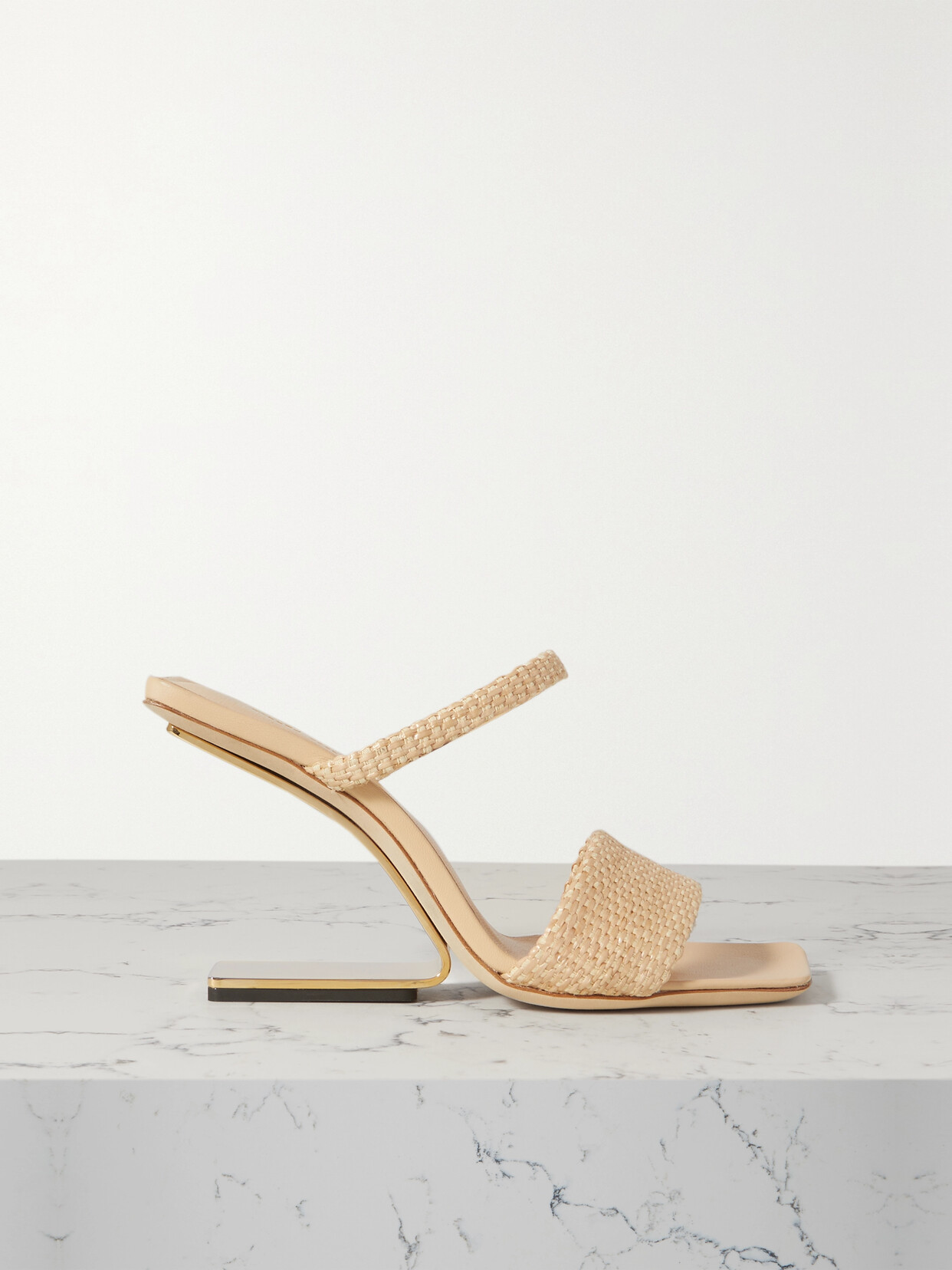 Shop Cult Gaia Rene Raffia Mules In Neutrals