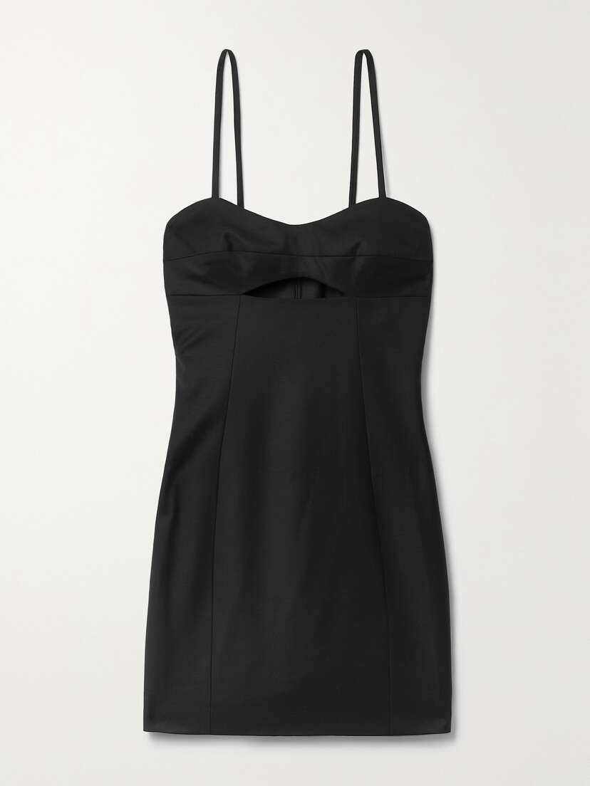 ANNA QUAN Kassia Cutout Wool Mini Dress