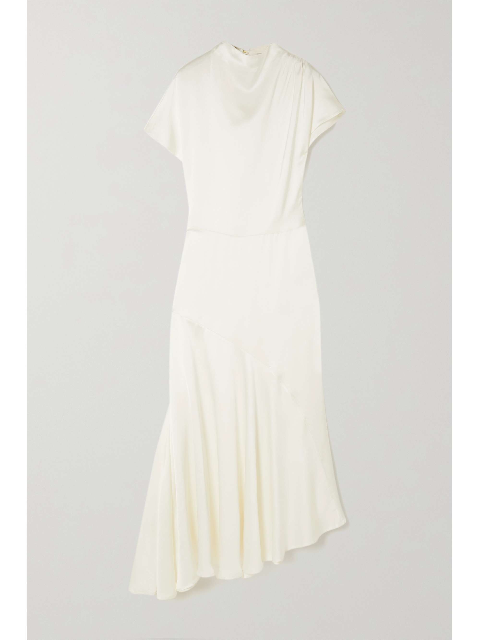 White Celine asymmetric hammered-satin dress | ANNA QUAN | NET-A-PORTER