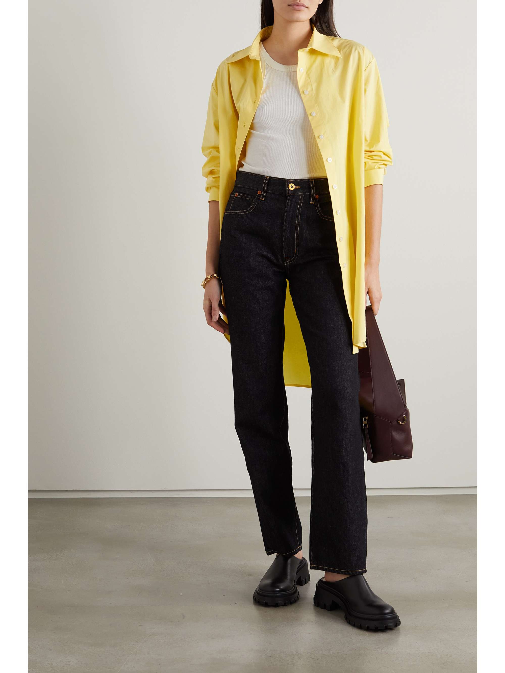 Jack oversized cotton-blend poplin shirt