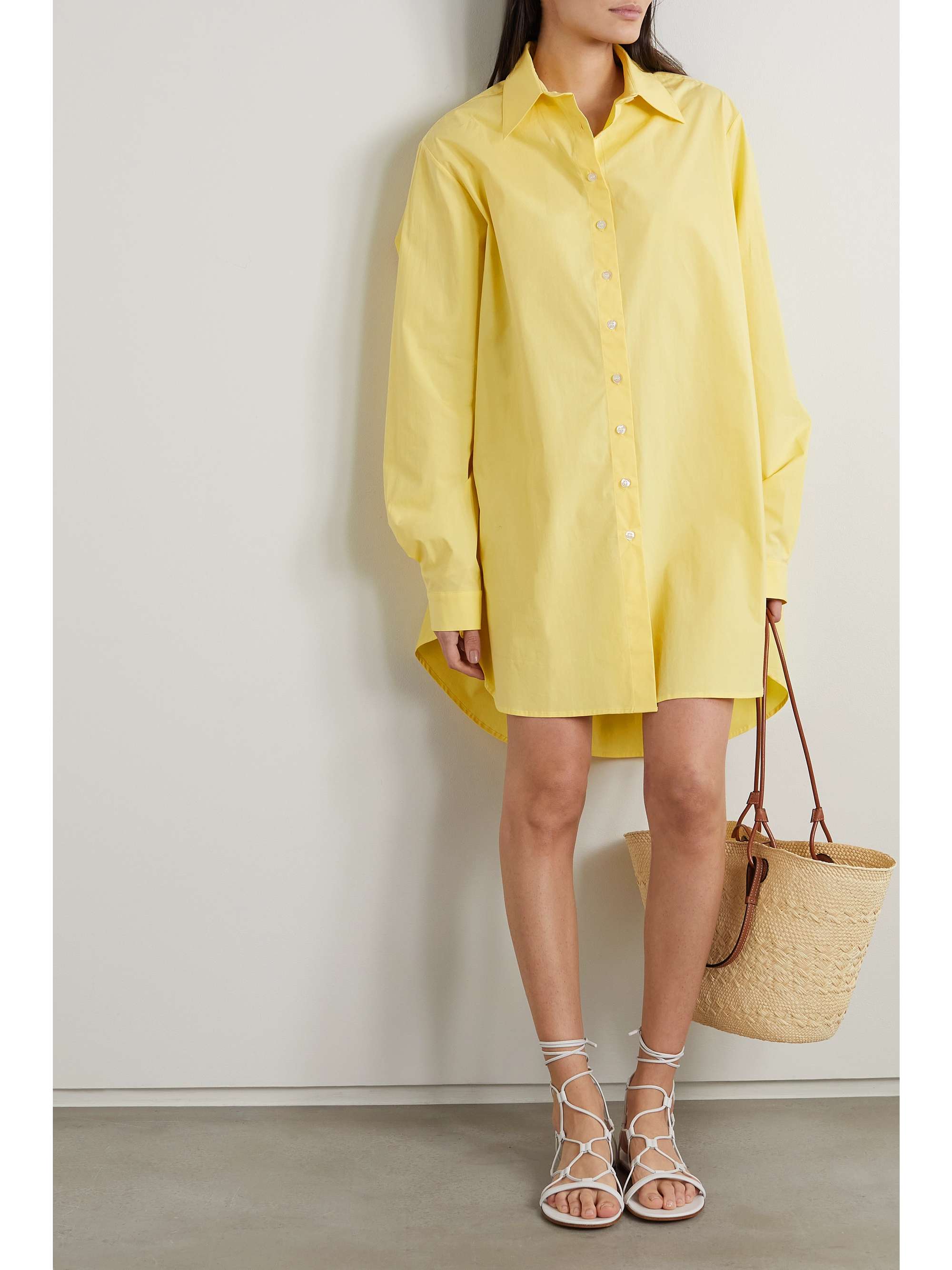 Jack oversized cotton-blend poplin shirt