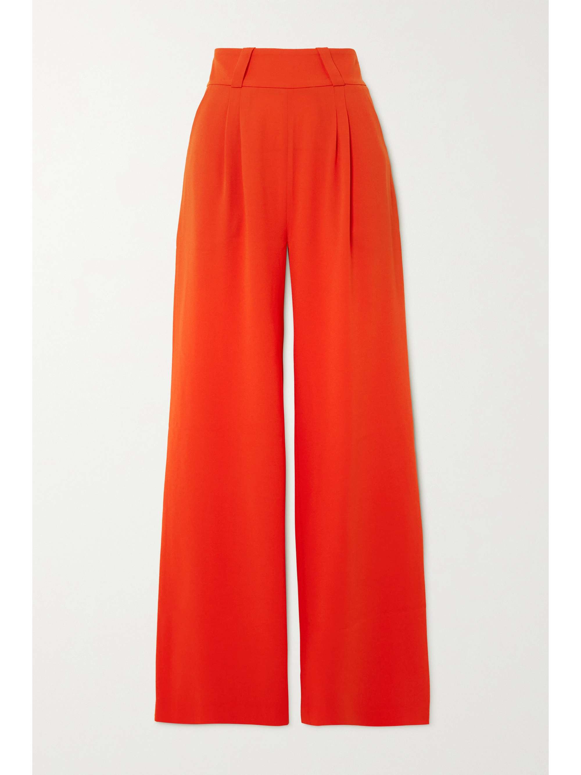 Red + NET SUSTAIN pleated crepe wide 