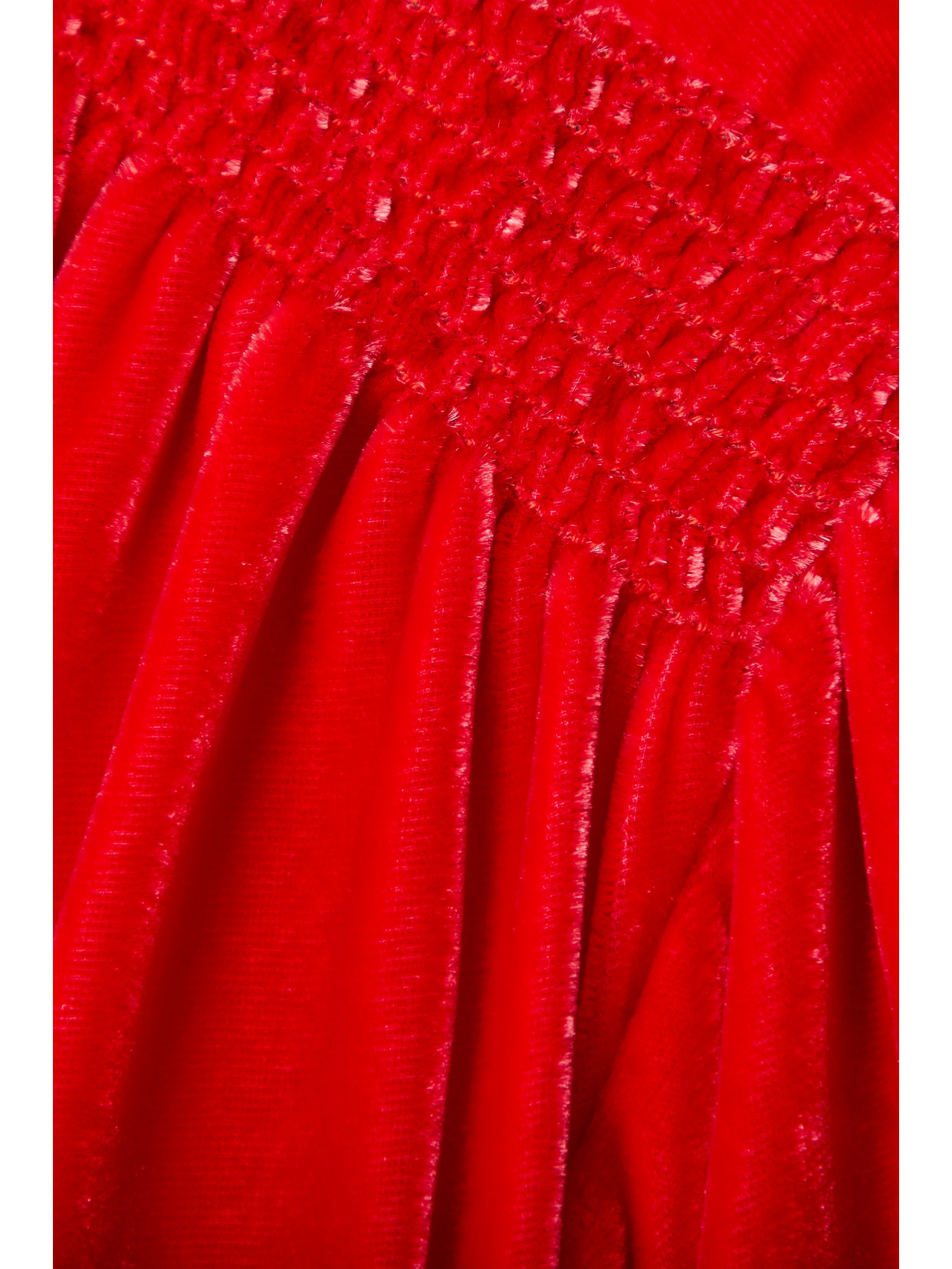 Les Rêveries Draped Velvet Mini Wrap Dress In Red