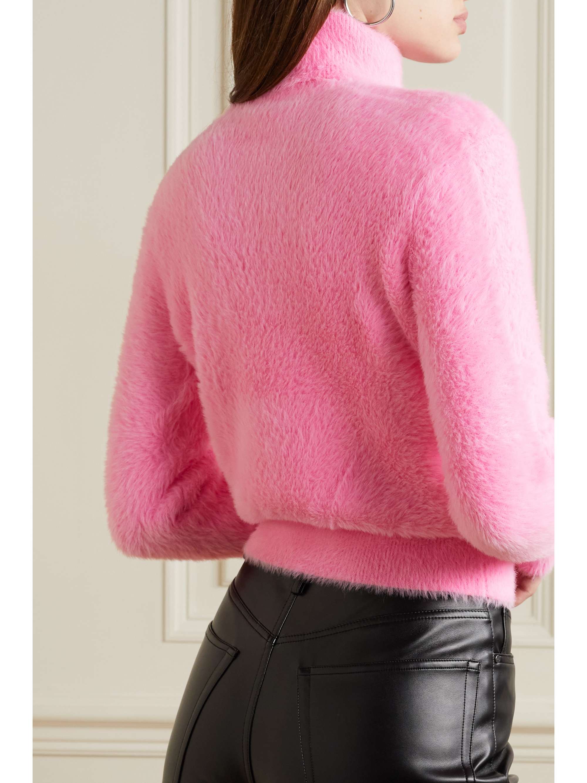 T BY ALEXANDER WANG Faux fur turtleneck sweater