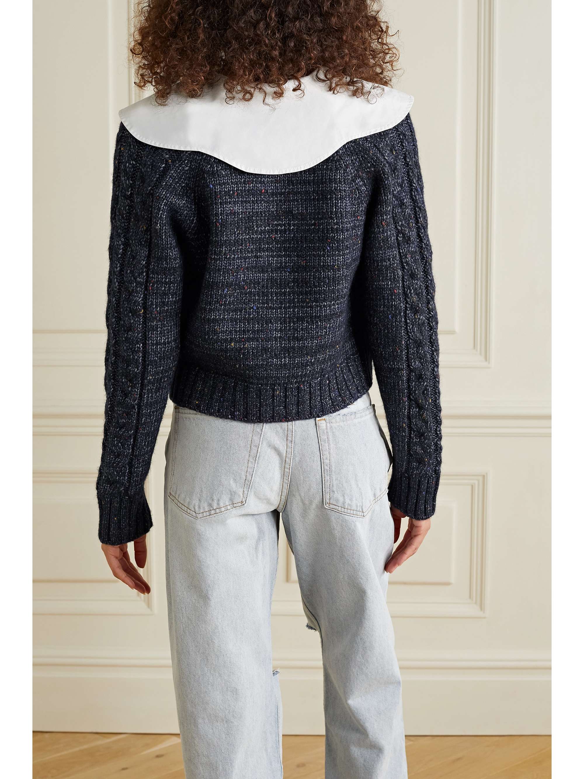 ganni cable knit cardigan