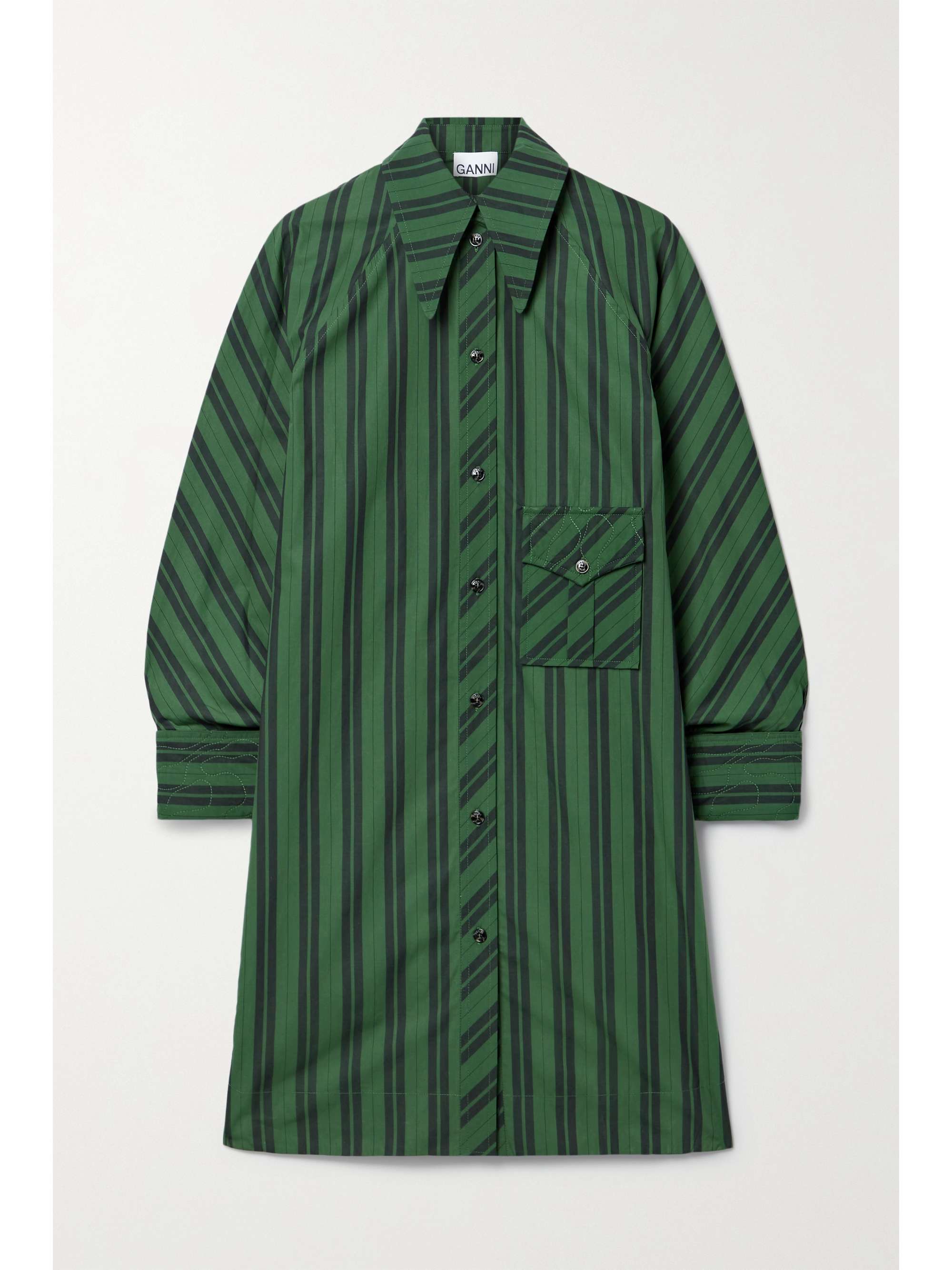 dark green shirt dress