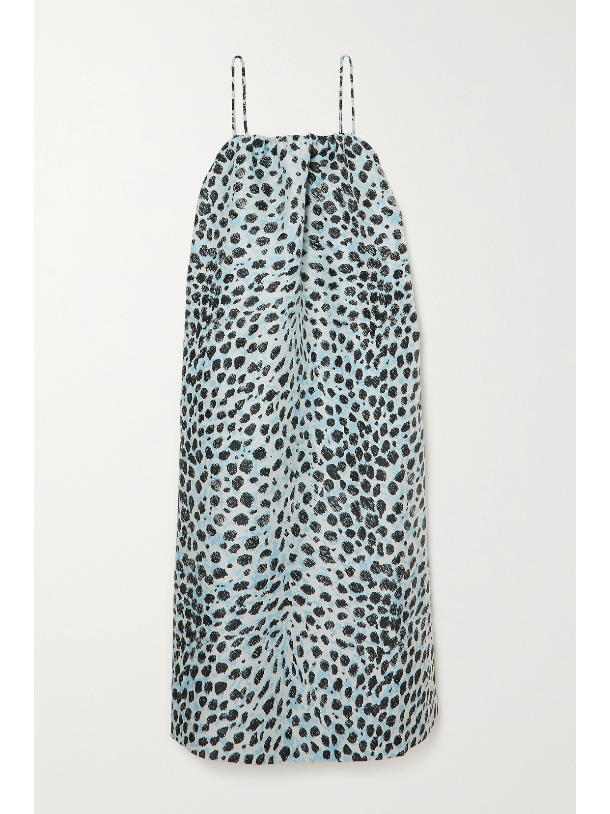GANNI + Net Sustain Recycled Leopard-jacquard Dress