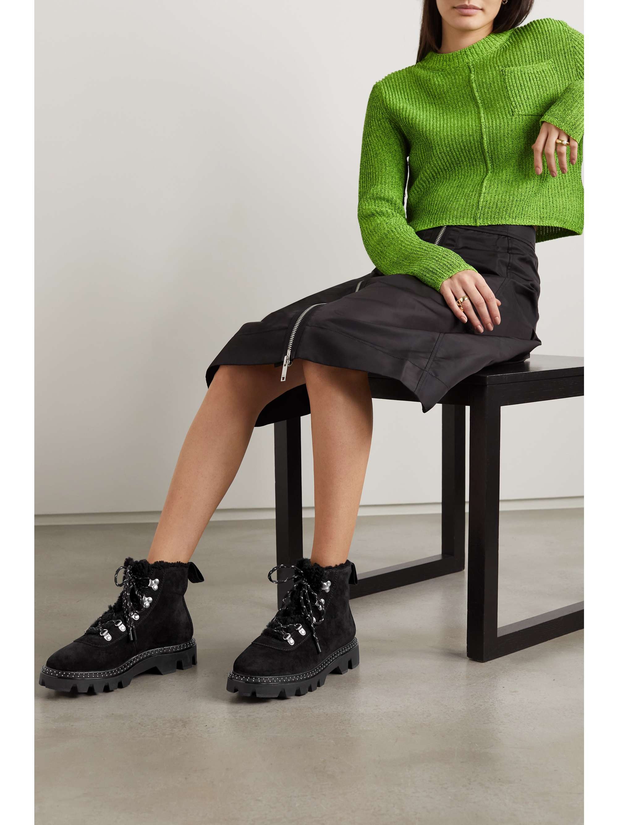 RAG & BONE Quest shearling-lined suede ankle boots