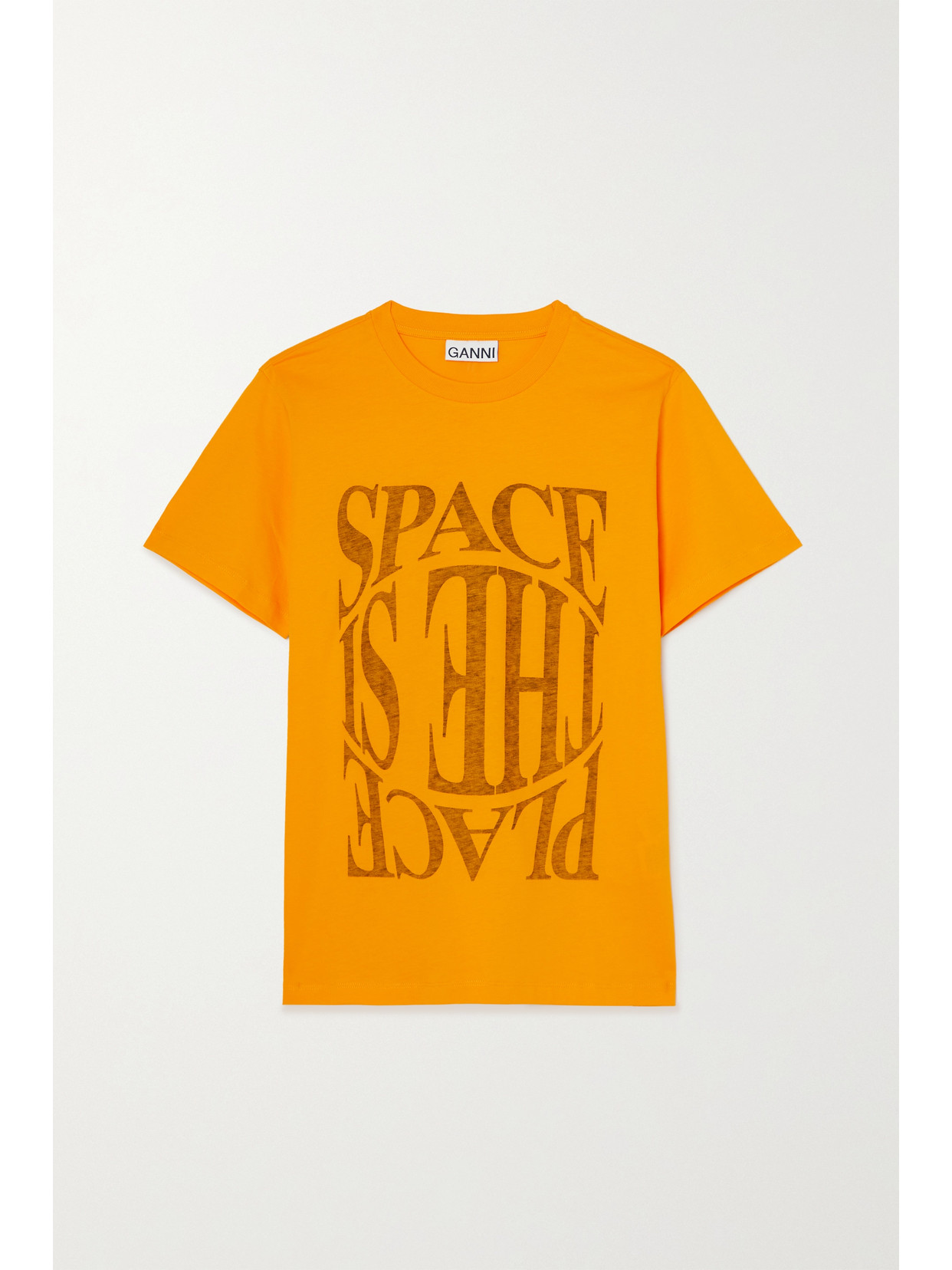 GANNI + NET SUSTAIN PRINTED ORGANIC COTTON-JERSEY T-SHIRT