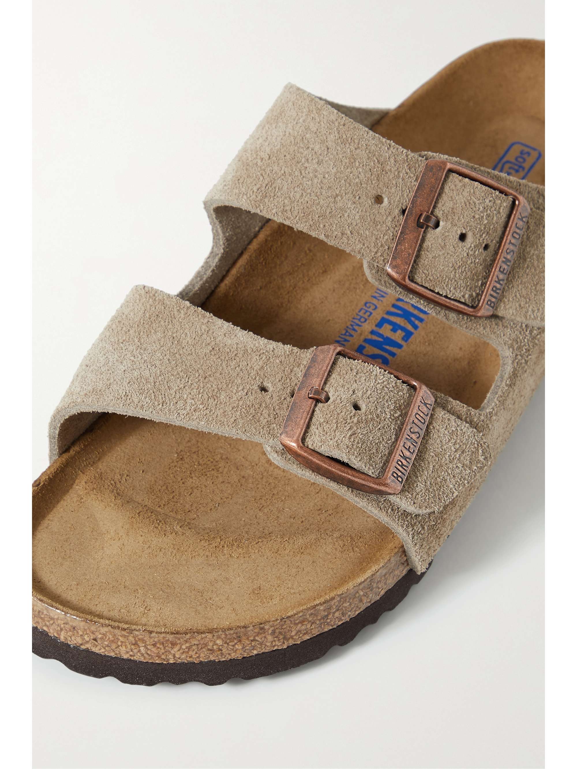 Birkenstock Arizona Suede Leather Sandals Taupe