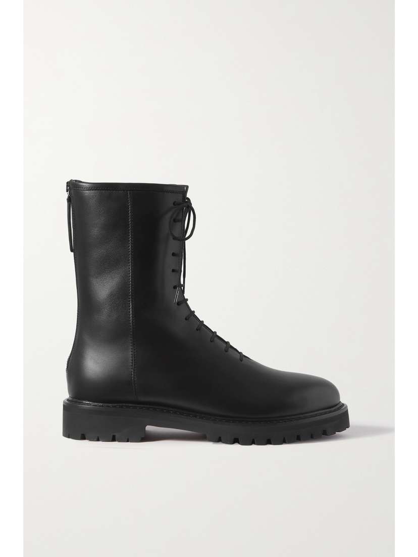 LEGRES 42 Shearling-lined Leather Ankle Boots