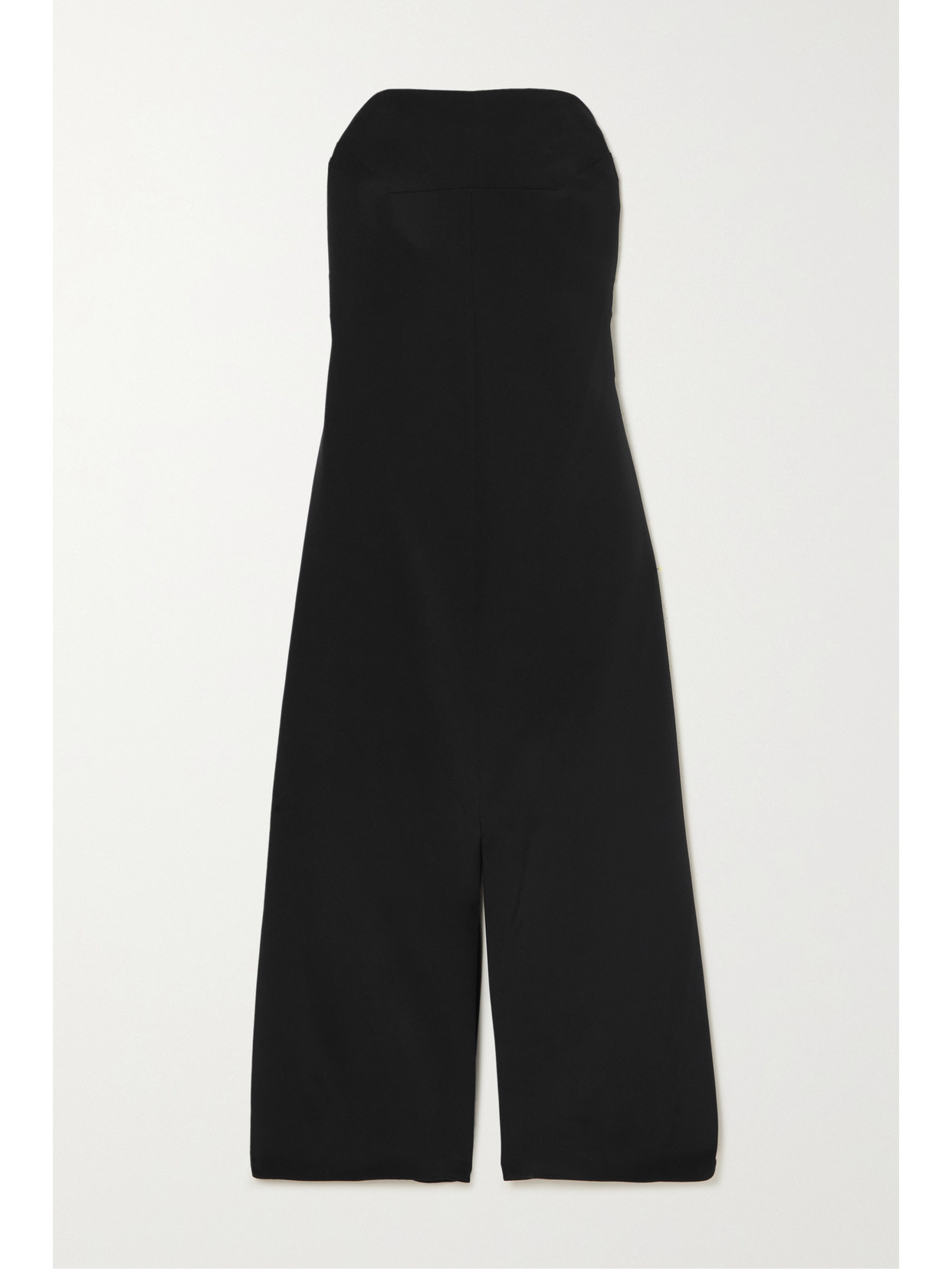 TIBI STRAPLESS SILK MIDI DRESS