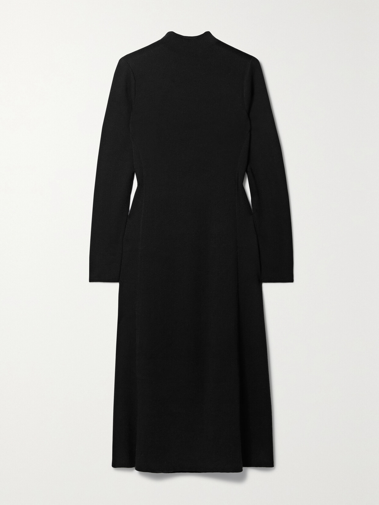 Tibi Cutout Cotton And Modal-blend Midi Dress In Black
