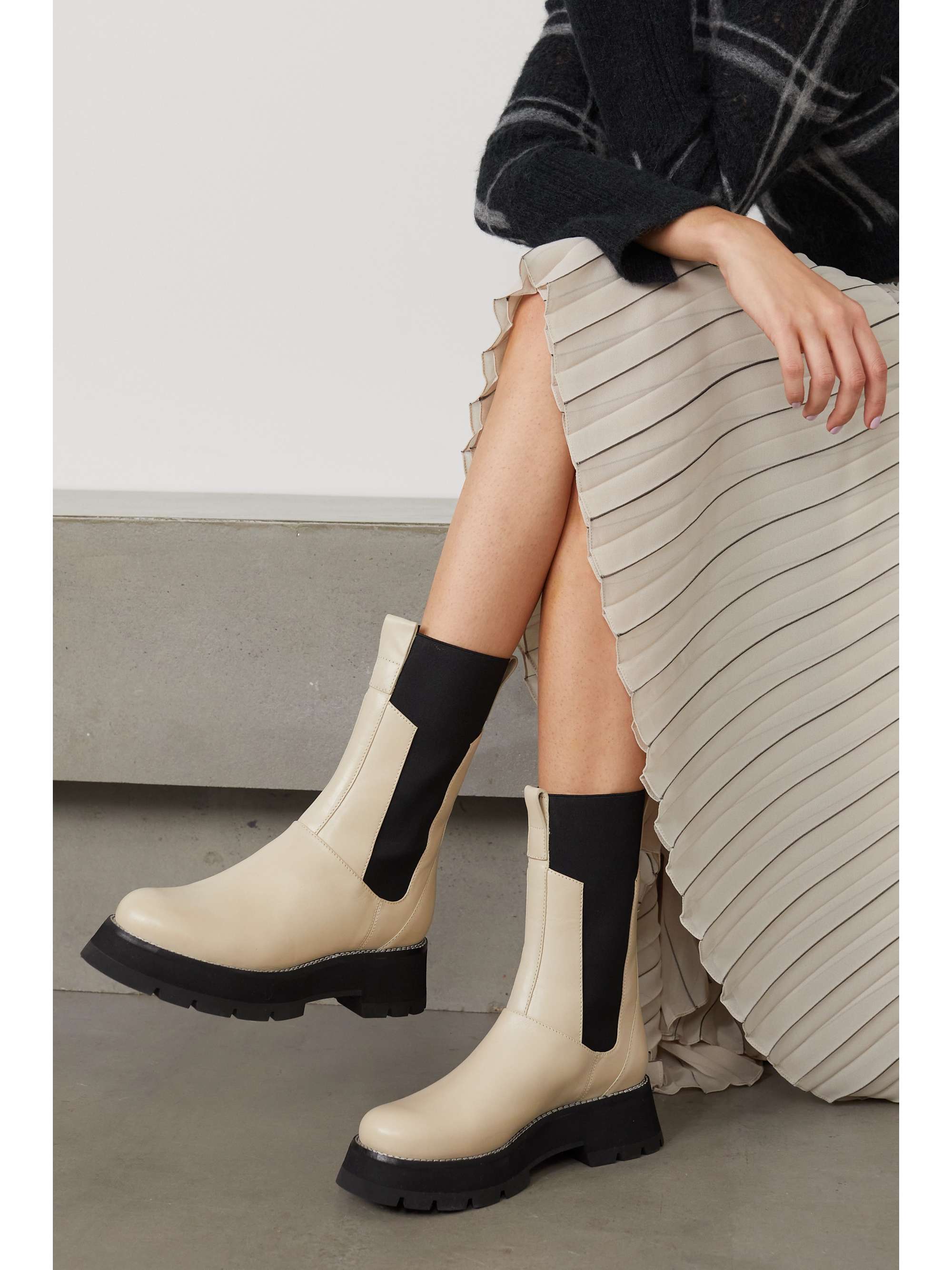 3.1 PHILLIP LIM Kate leather Chelsea combat boots | NET-A-PORTER