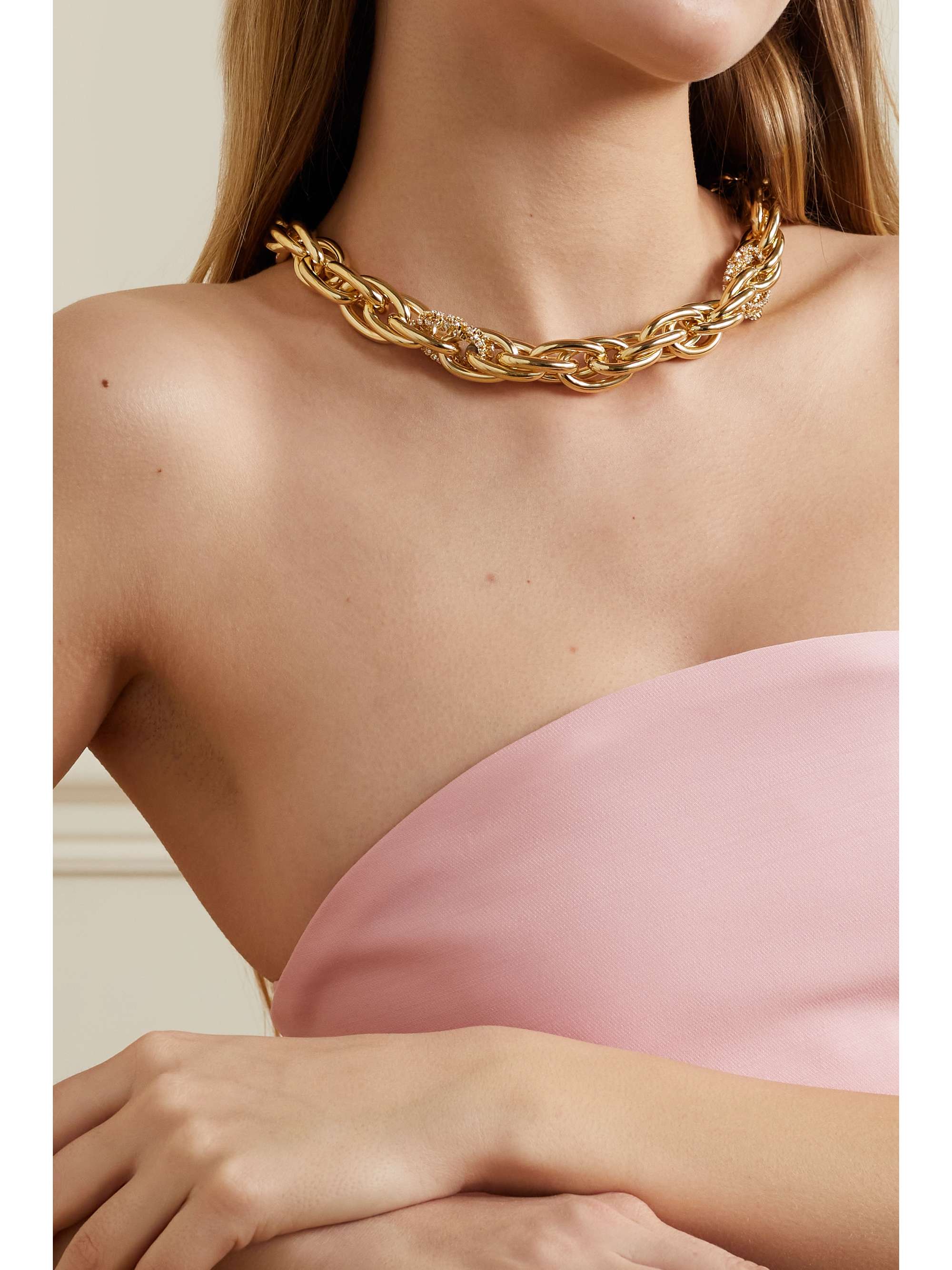 ROSANTICA Vittoria gold-tone crystal necklace