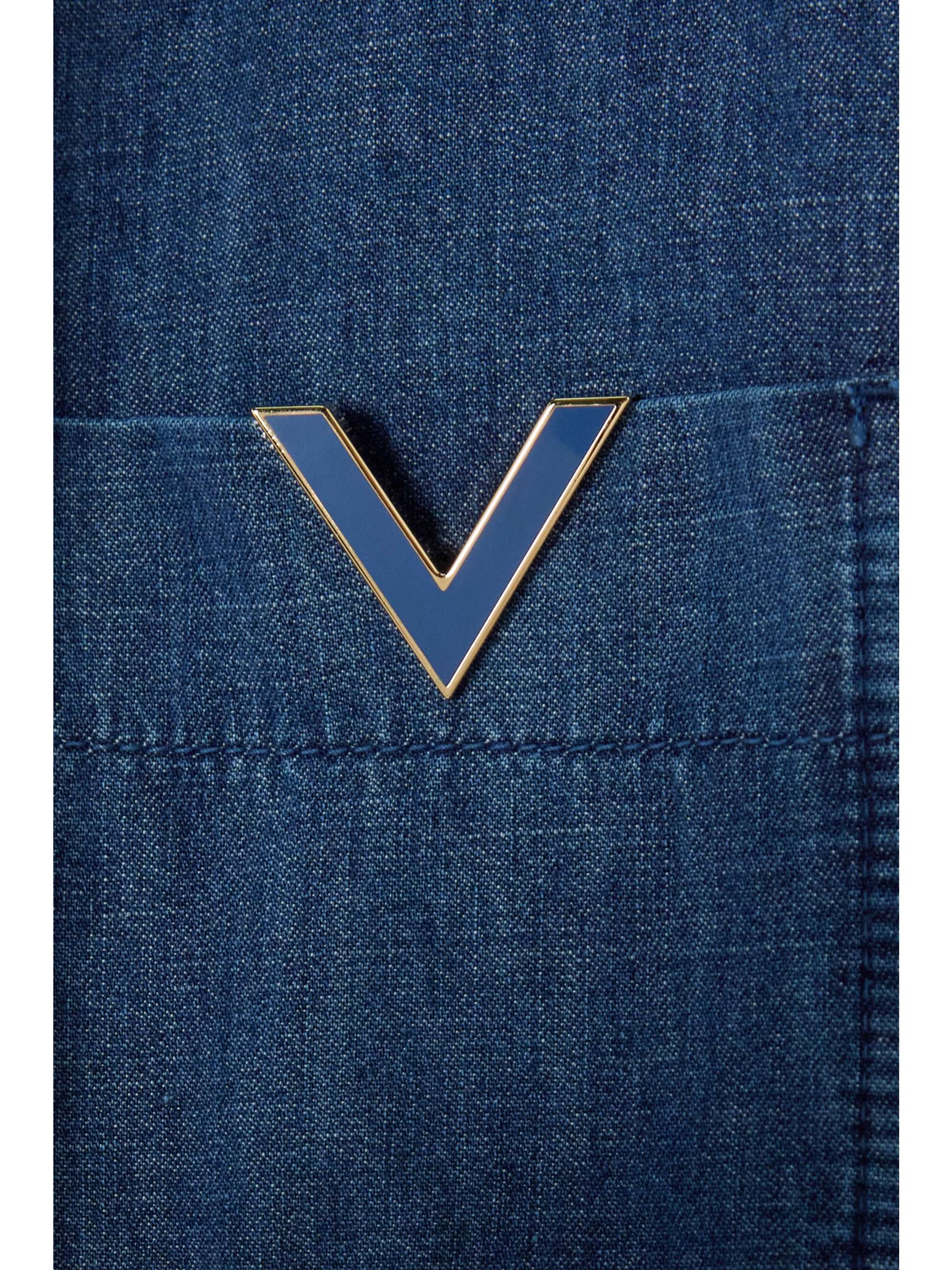 VALENTINO GARAVANI 缀饰牛仔布连身短裤