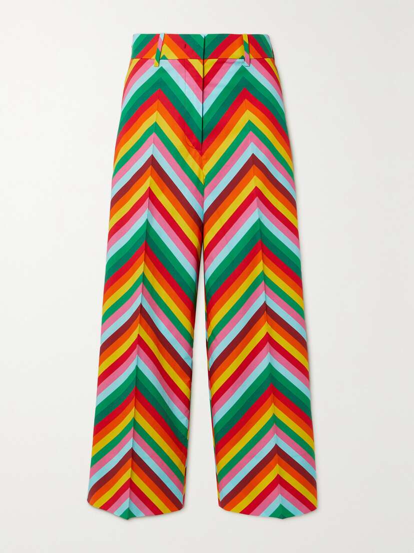 Valentino Garavani Striped Cotton-poplin Culottes