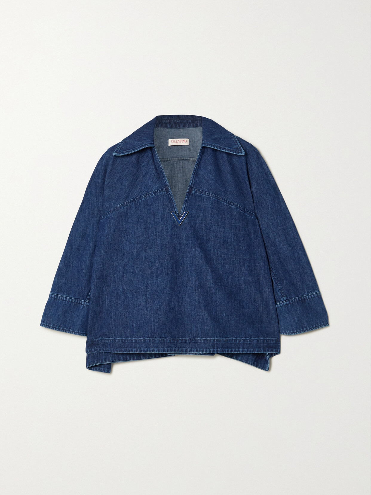 Valentino Garavani - Embellished Denim Blouse - Blue