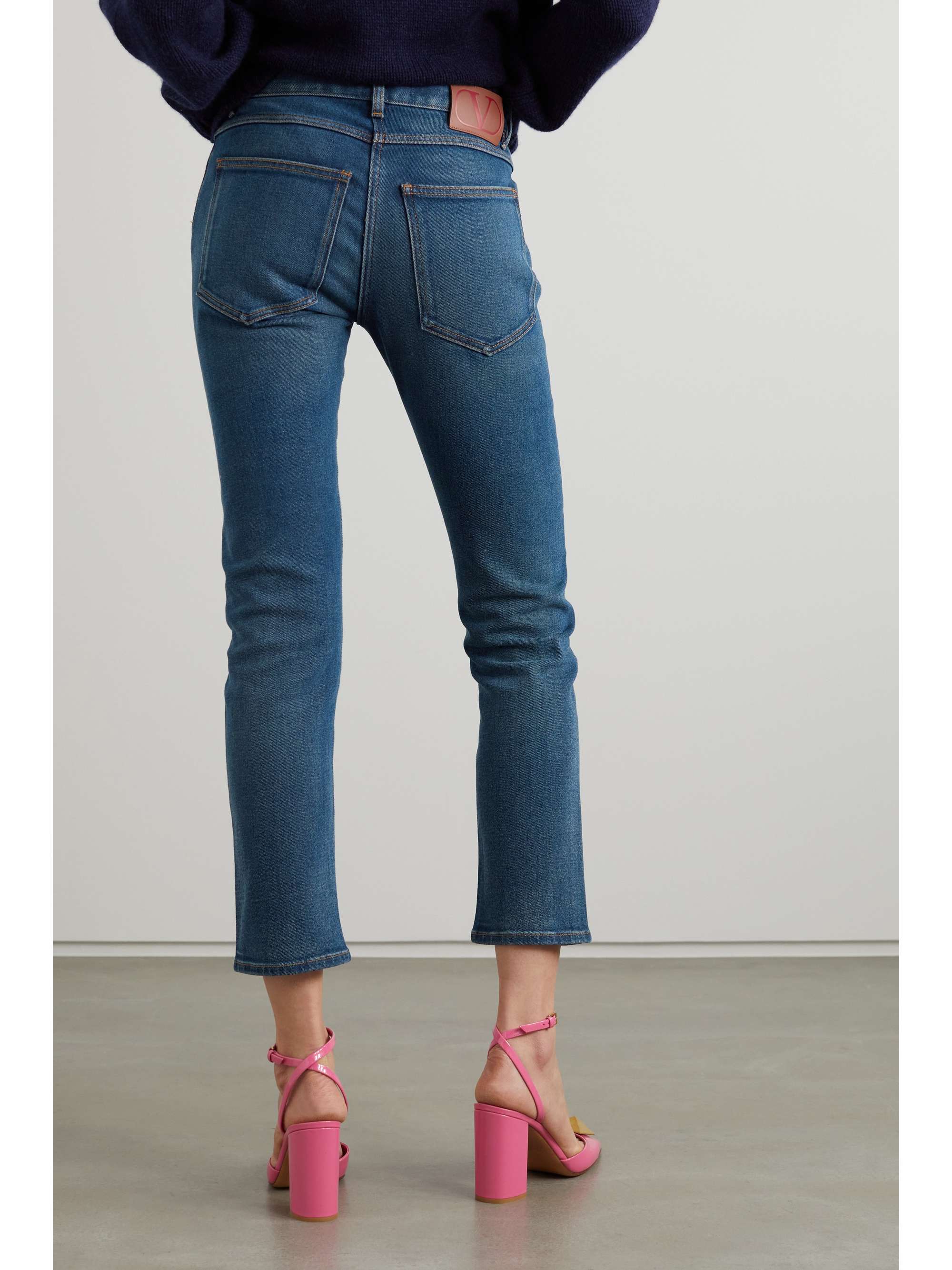 Dark denim Mid-rise skinny jeans 
