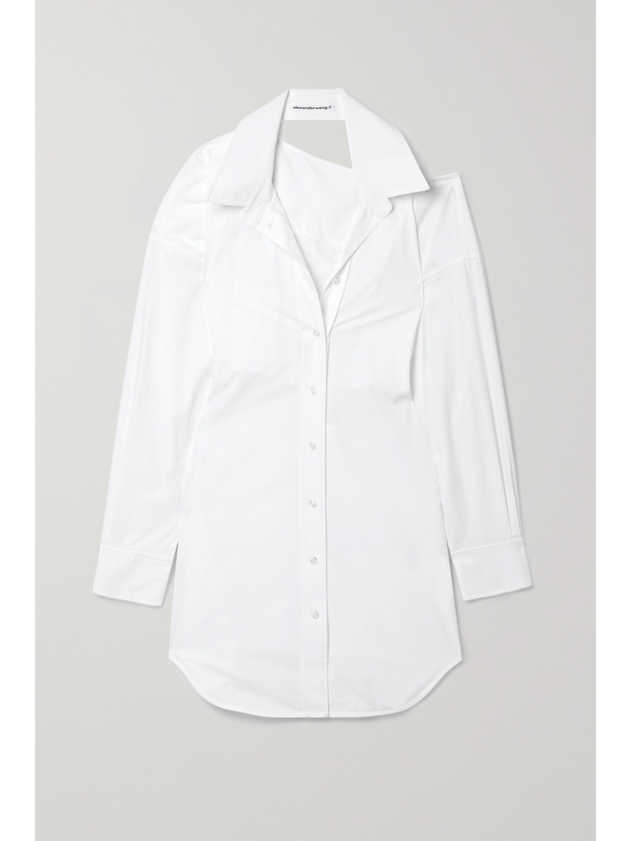 Alexander Wang T Alexanderwang.t Cutout & Open Back Shirt Dress In White