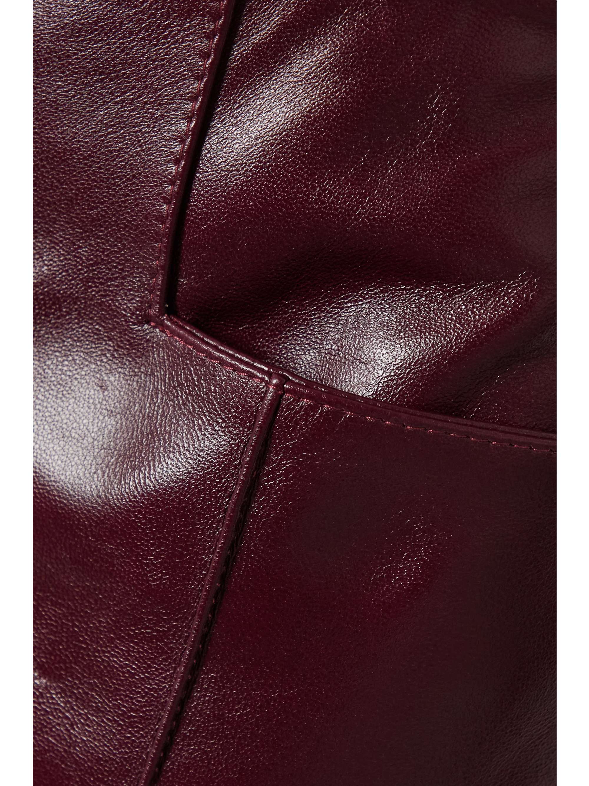 16ARLINGTON Maroa leather flared pants