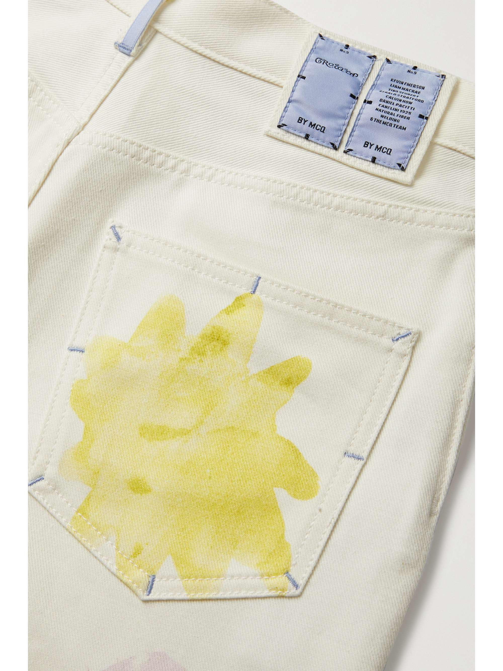 MCQ ALEXANDER MCQUEEN Grow Up hoch sitzende Jeans mit geradem Bein und Print