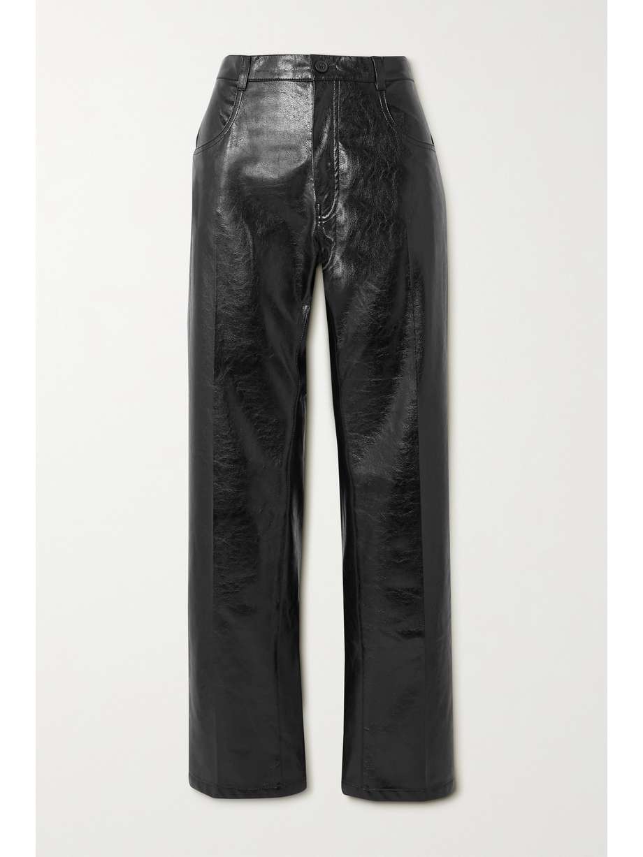 Faux Leather Pants Black