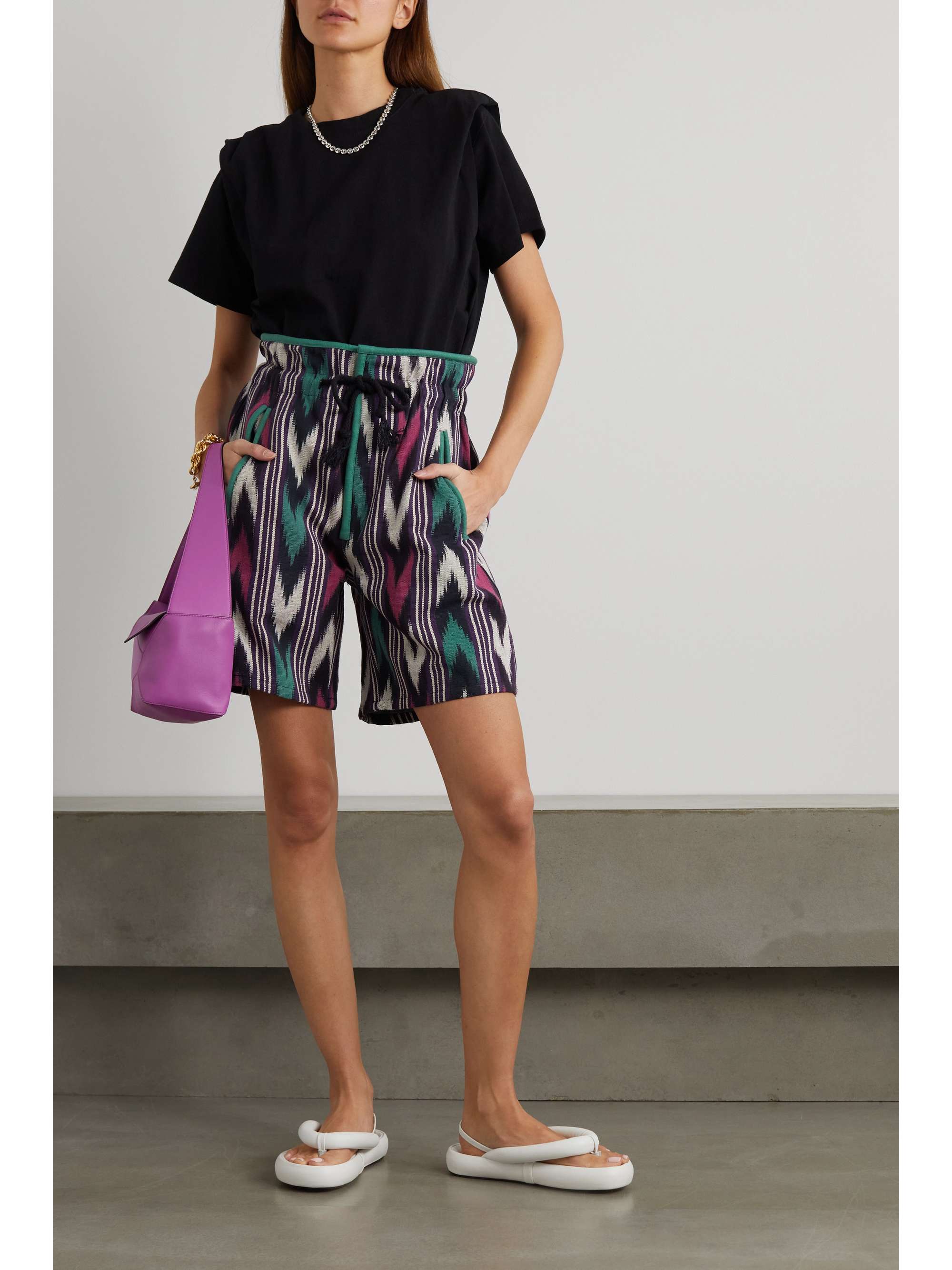 MARANT ÉTOILE Linima cotton-jacquard shorts