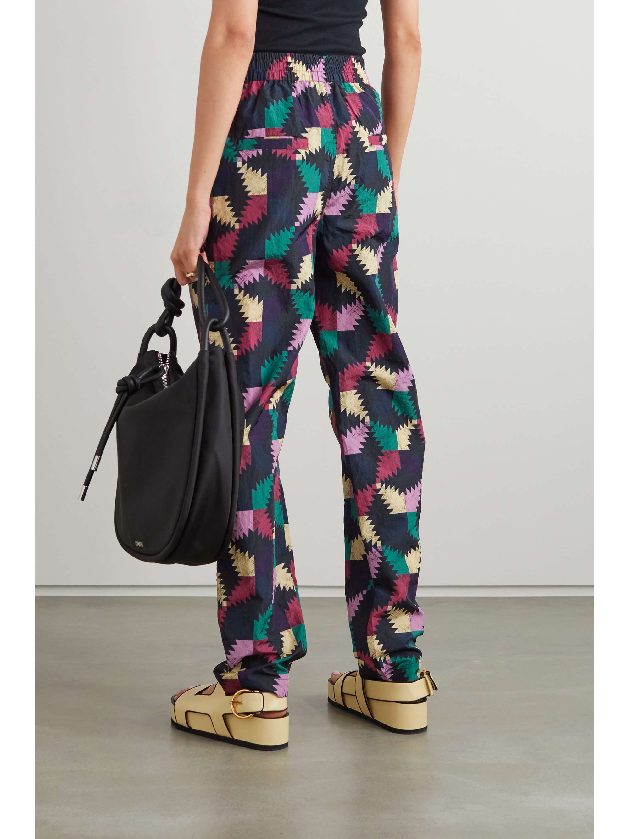 MARANT ÉTOILE Midaloni printed shell straight-leg pants